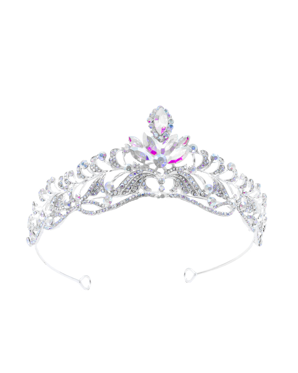 Corona Plateada de Diadema con piedras  - M99 Oro Laminado