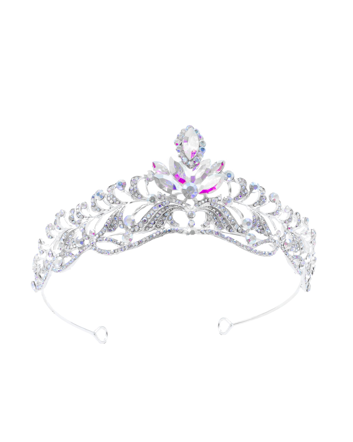 Corona Plateada de Diadema con piedras  - M99 Oro Laminado