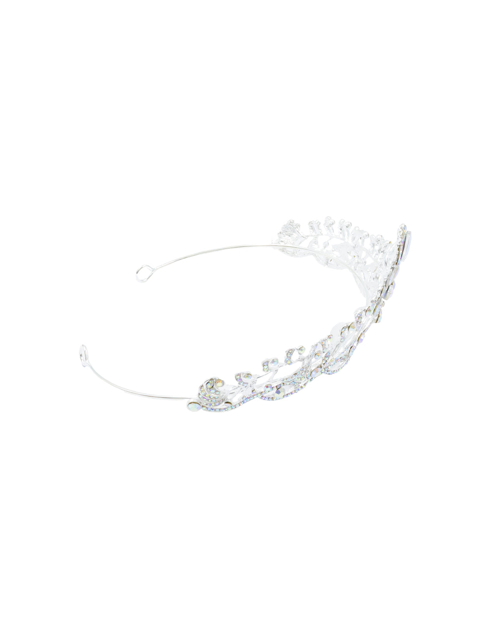 Corona Plateada de Diadema con piedras  - M99 Oro Laminado