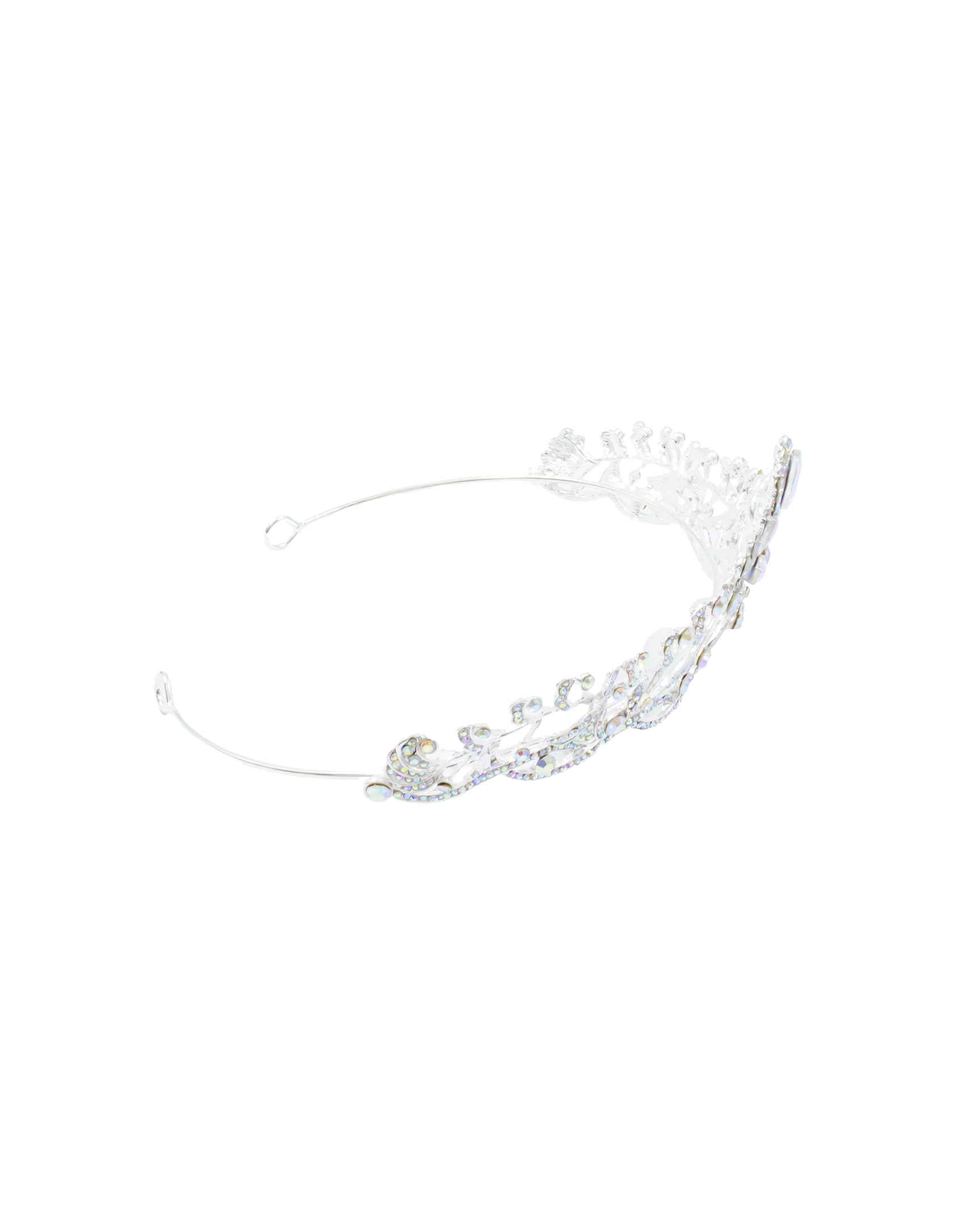 Corona Plateada de Diadema con piedras  - M99 Oro Laminado