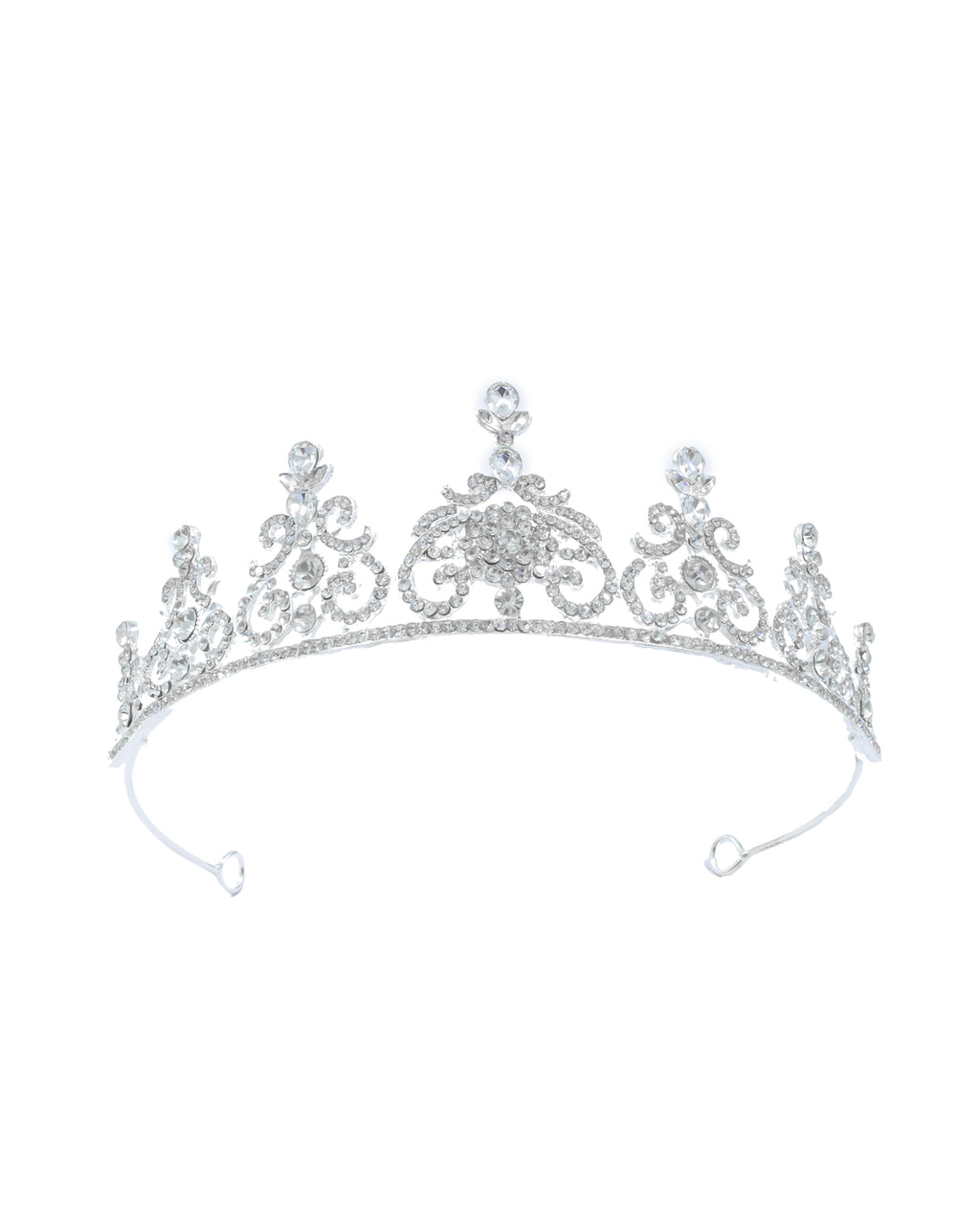 Corona Plateada de Diadema con piedras  - M100 Oro Laminado