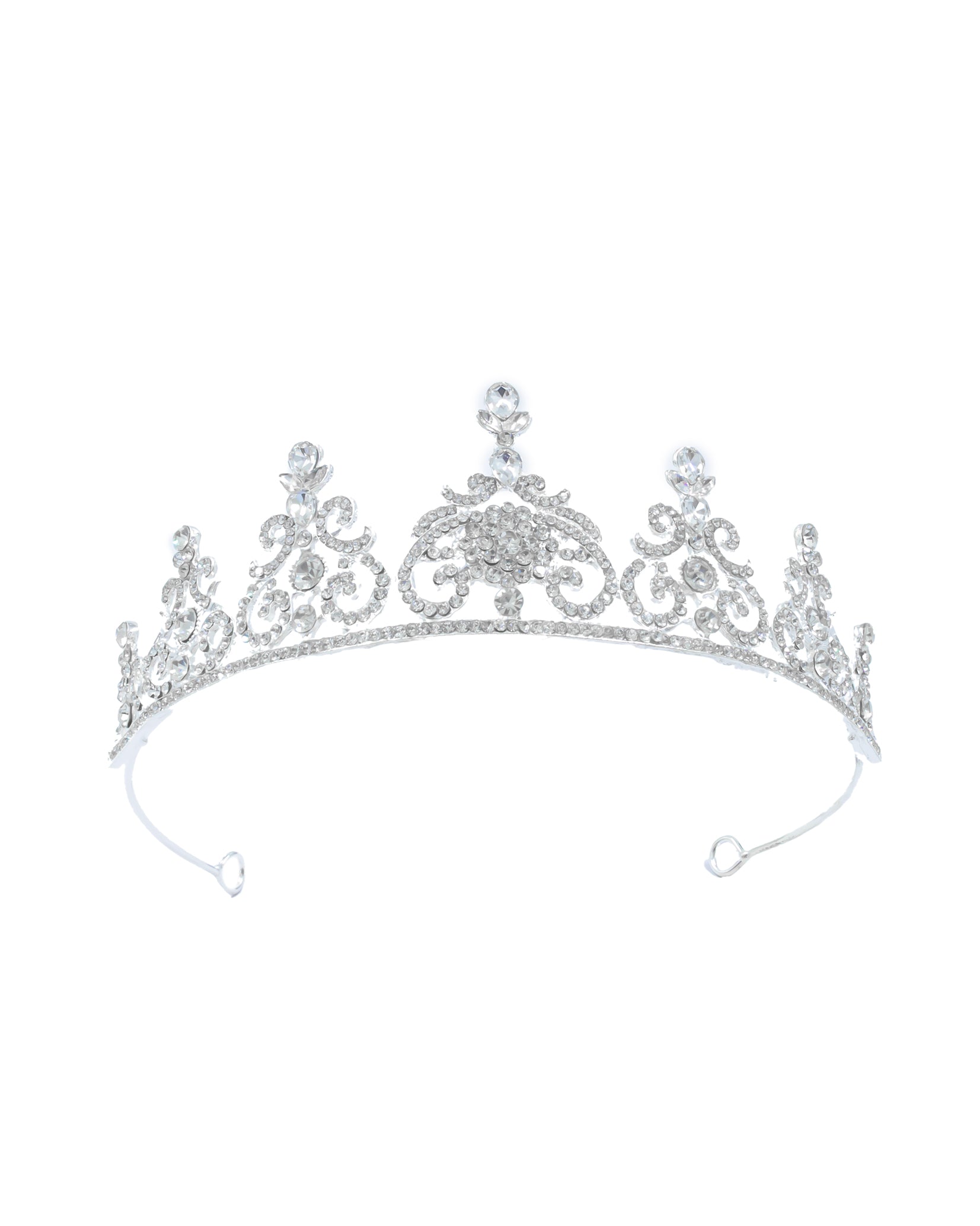 Corona Plateada de Diadema con piedras  - M100 Oro Laminado