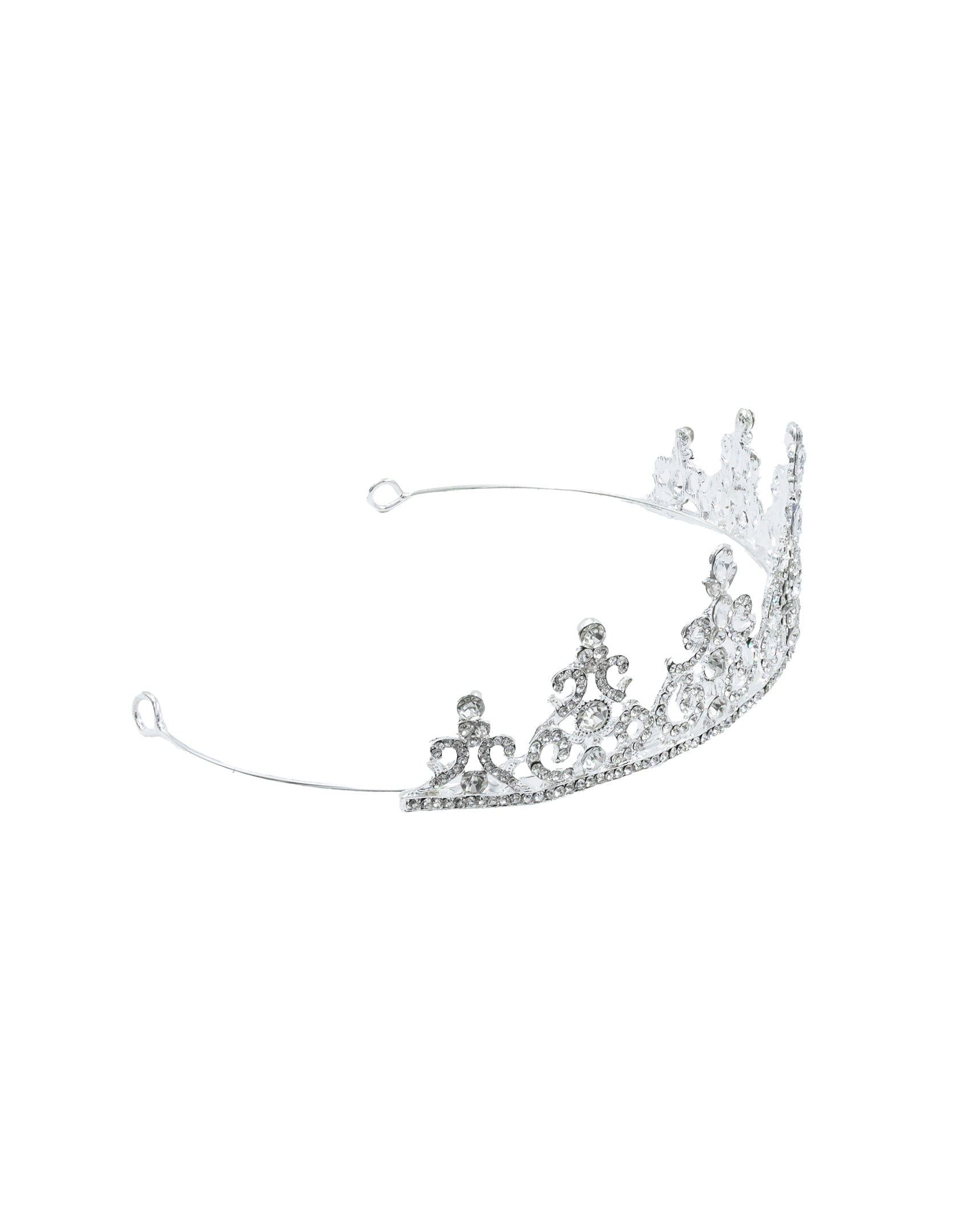 Corona Plateada de Diadema con piedras  - M100 Oro Laminado