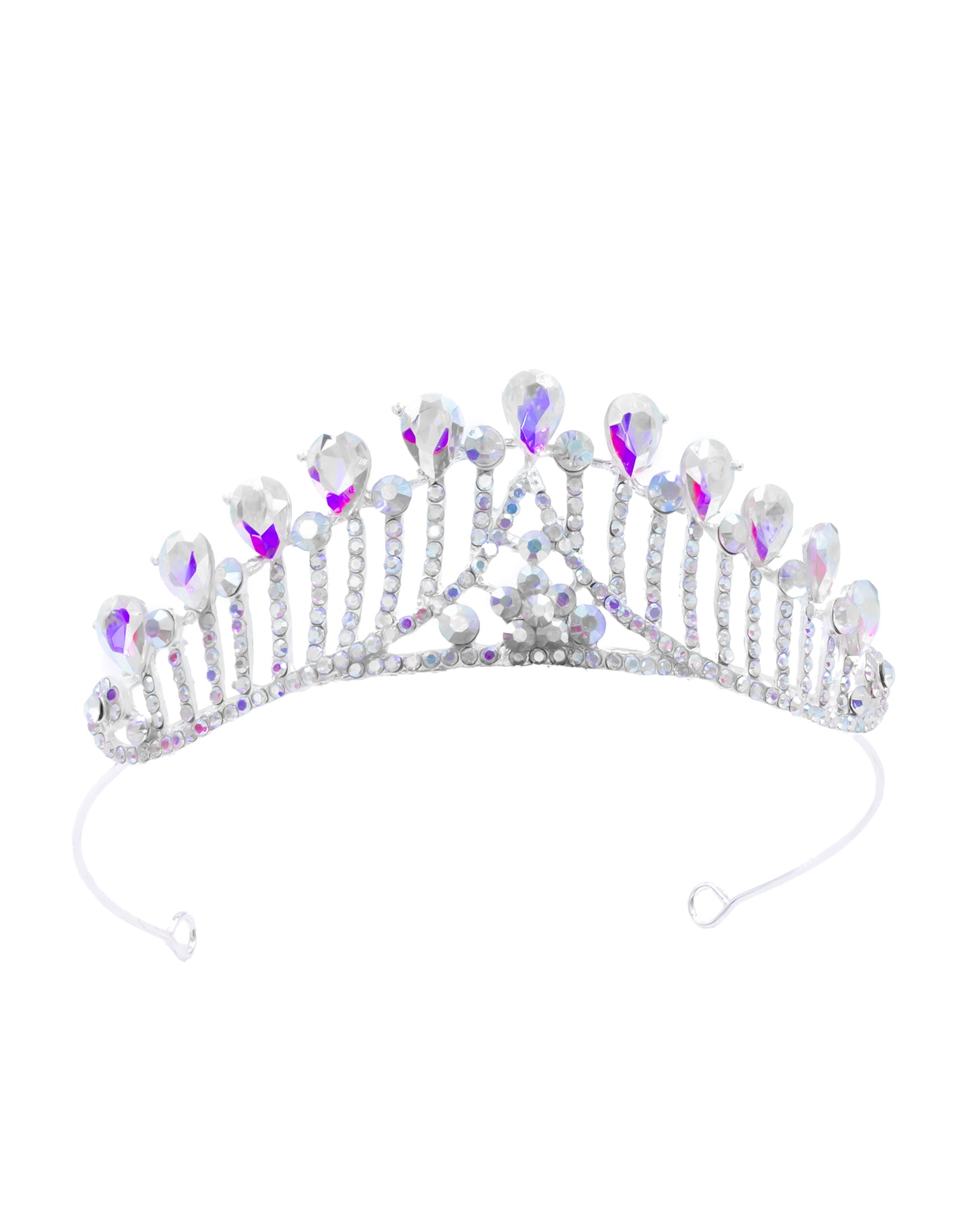 Corona Plateada de Diadema con piedras  - M101 Oro Laminado