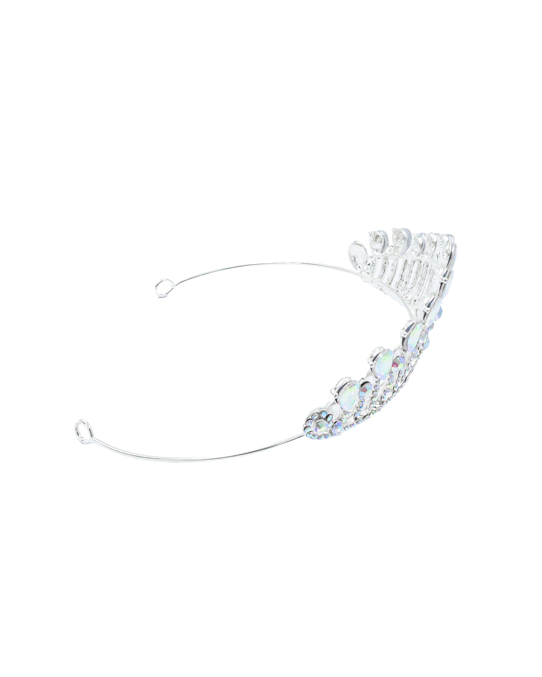 Corona Plateada de Diadema con piedras  - M101 Oro Laminado