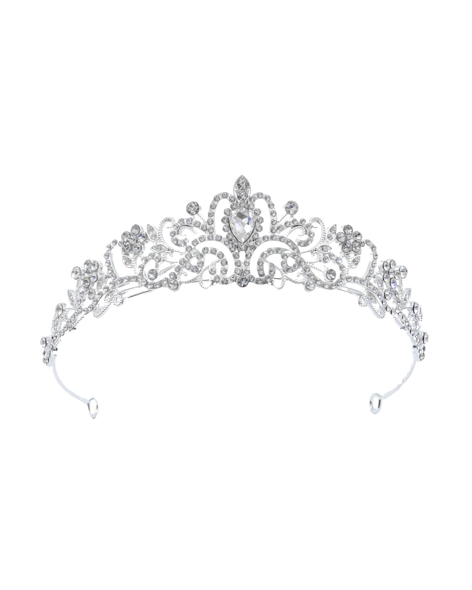 Corona Plateada de Diadema con piedras  - M102 Oro Laminado