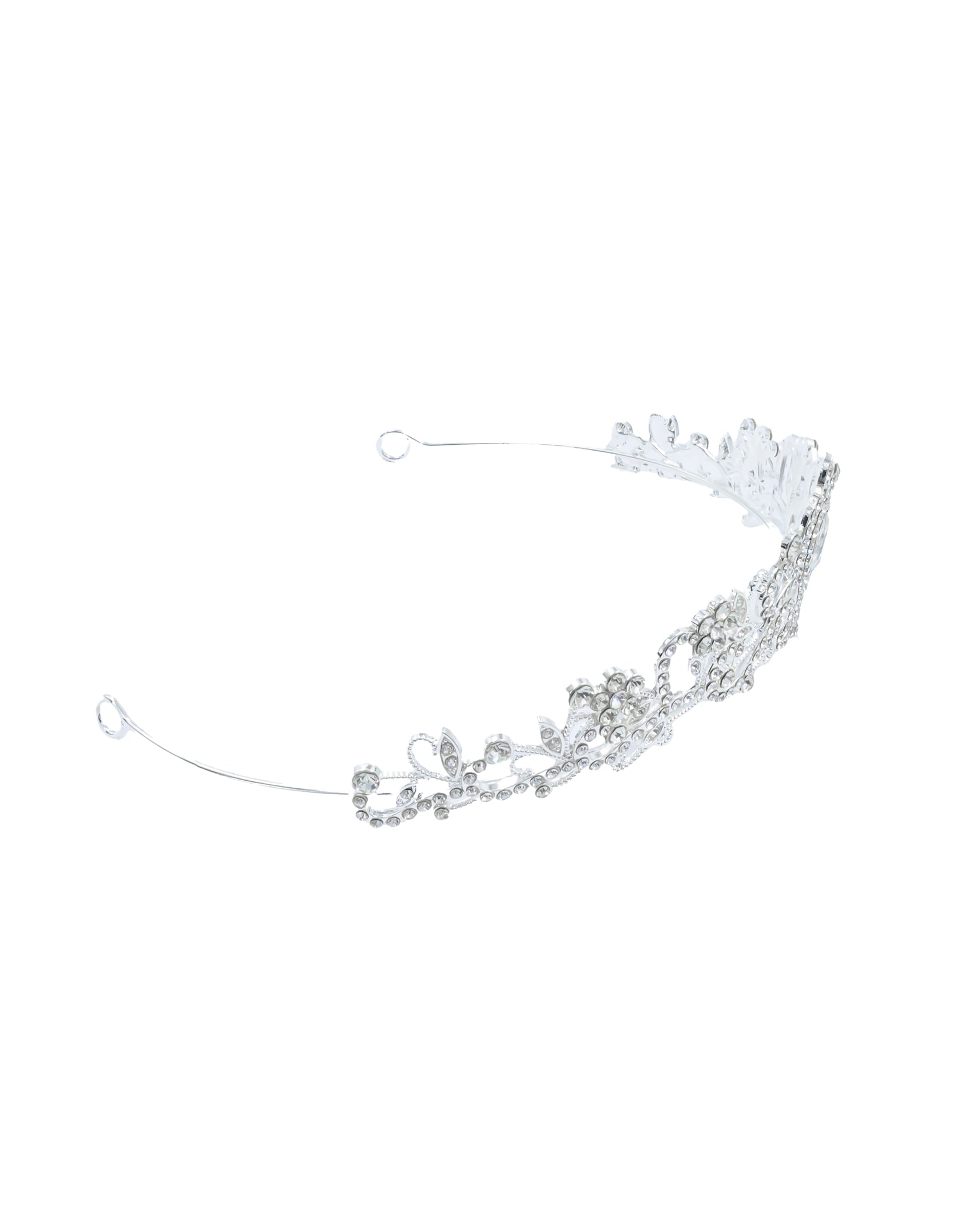 Corona Plateada de Diadema con piedras  - M102 Oro Laminado