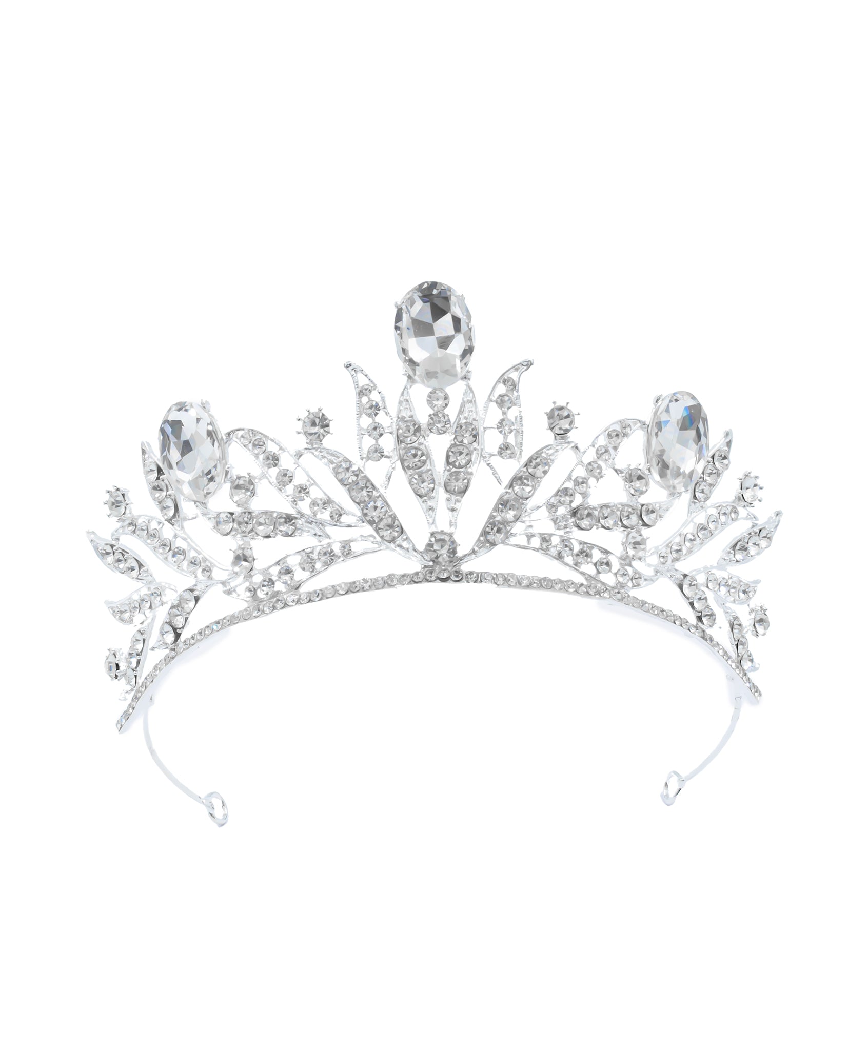 Corona Plateada de Diadema con piedras  - M103 Oro Laminado