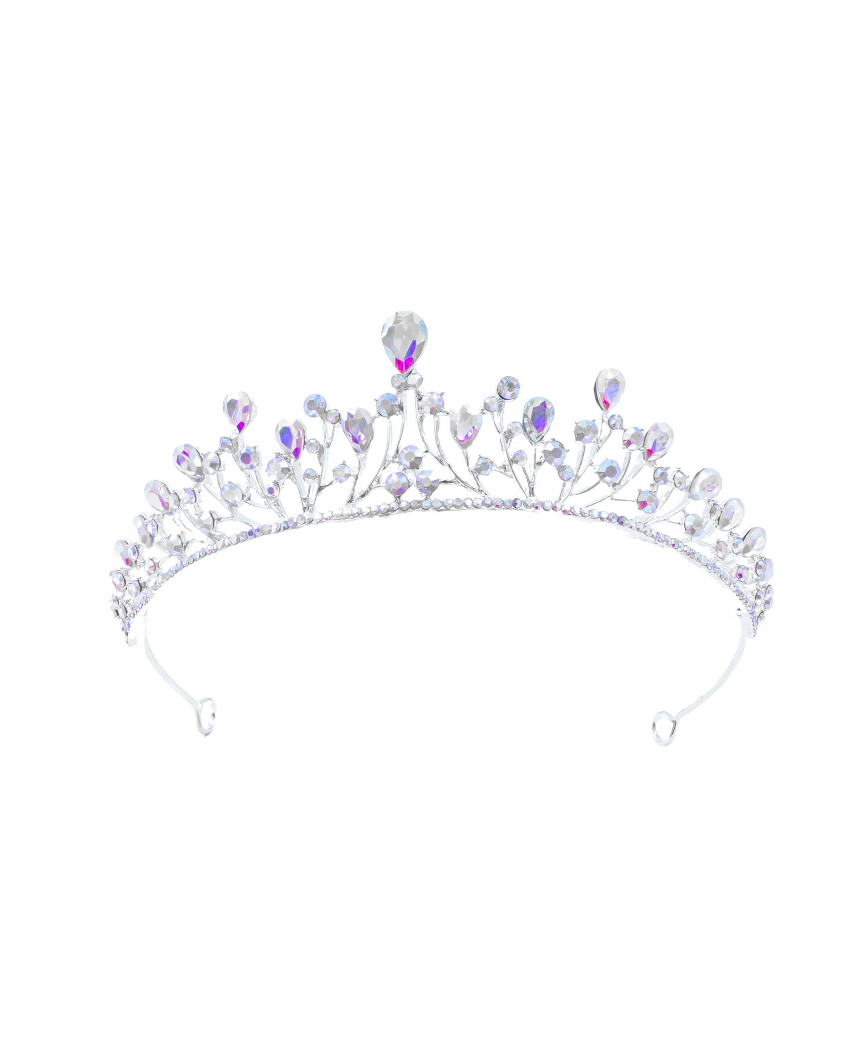 Corona Plateada de Diadema con piedras  - M104 Oro Laminado
