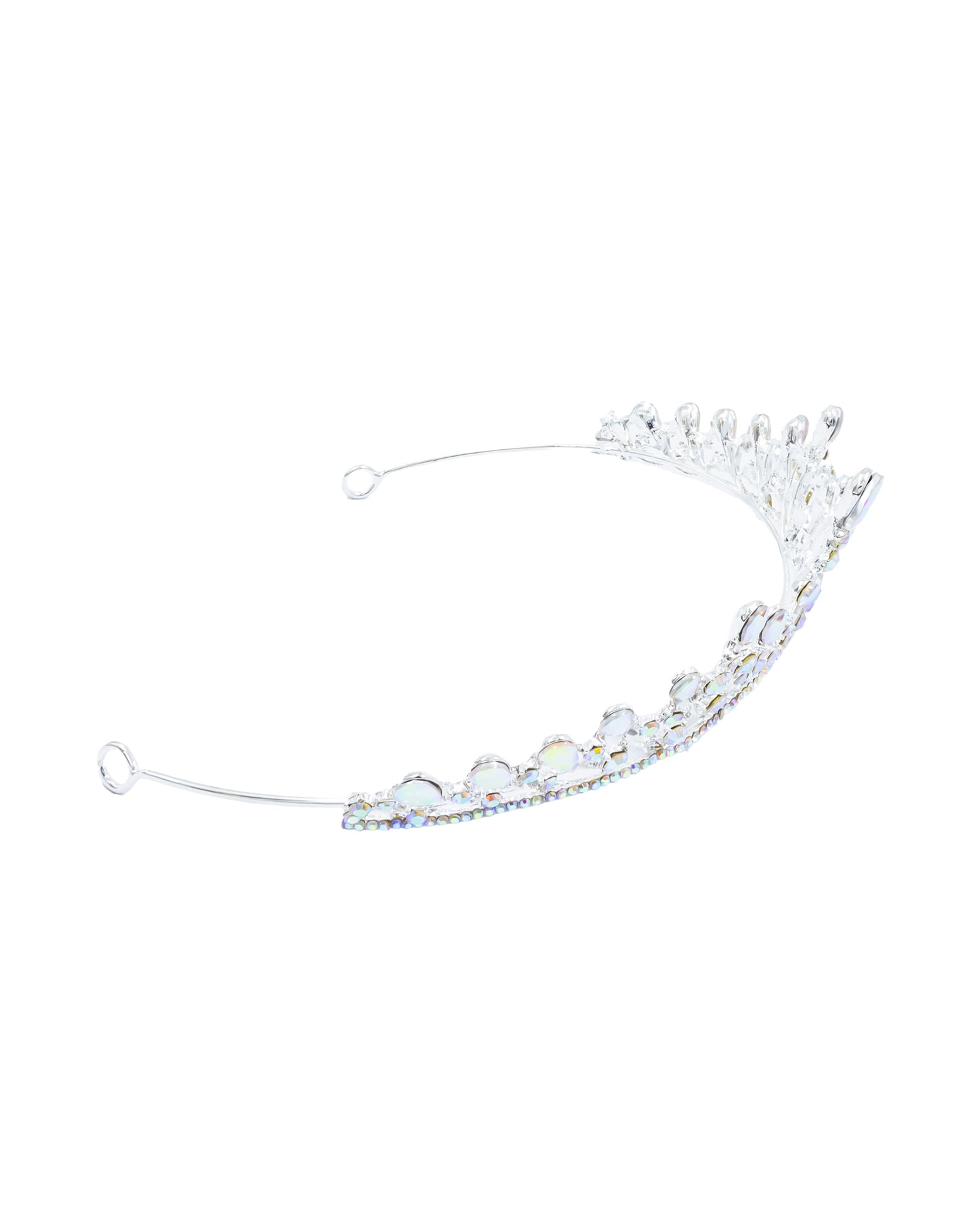 Corona Plateada de Diadema con piedras  - M104 Oro Laminado