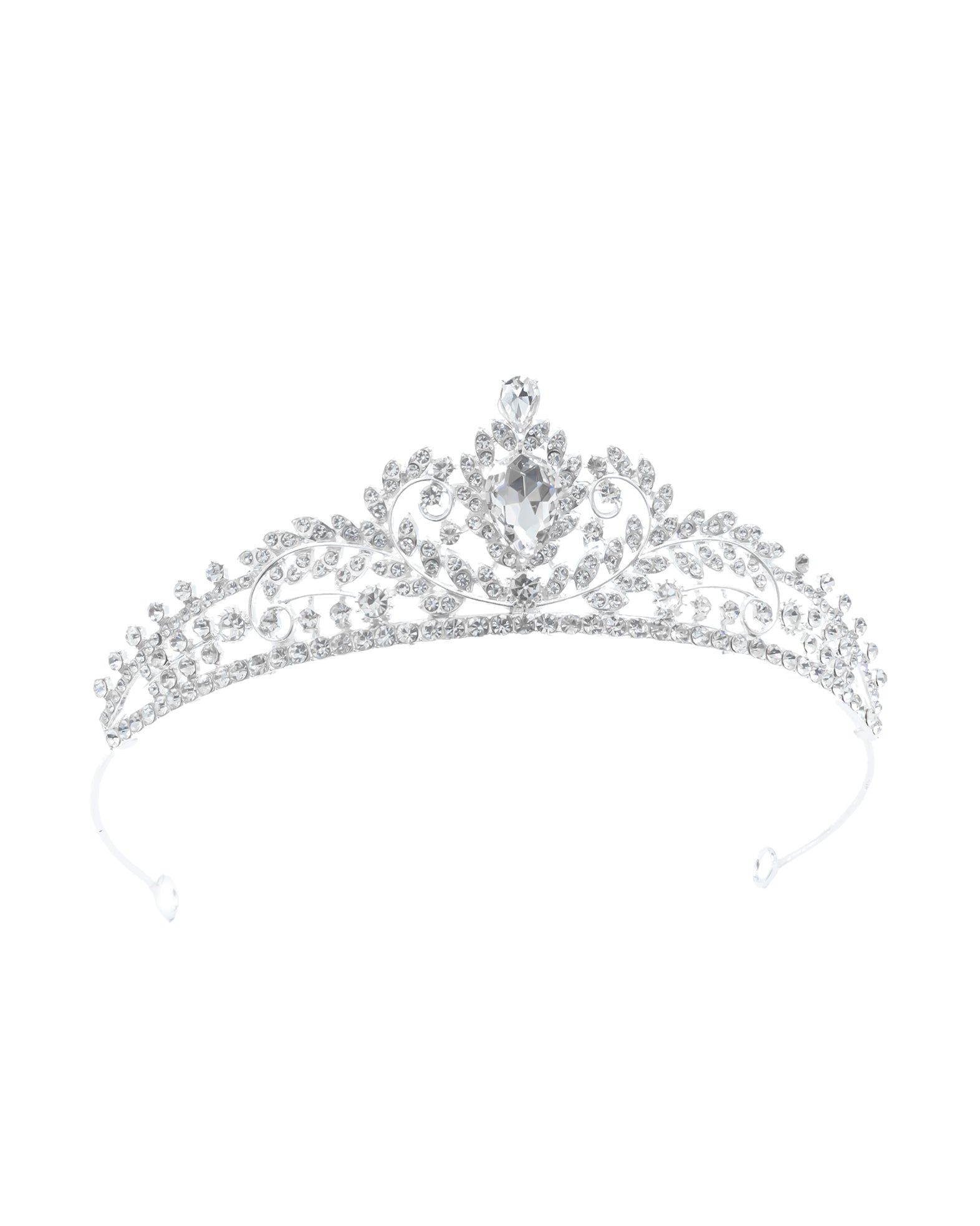 Corona Plateada de Diadema con piedras  - M105 Oro Laminado