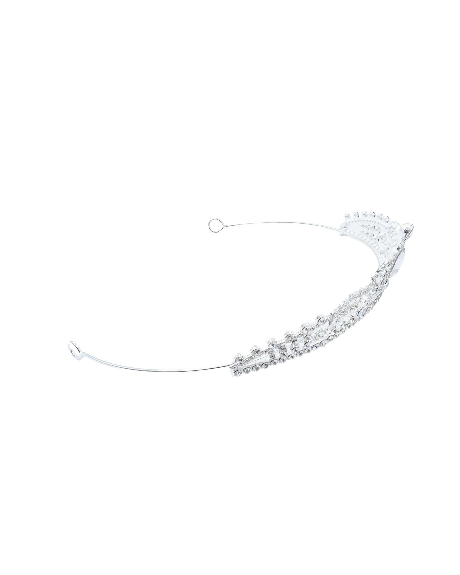 Corona Plateada de Diadema con piedras  - M105 Oro Laminado