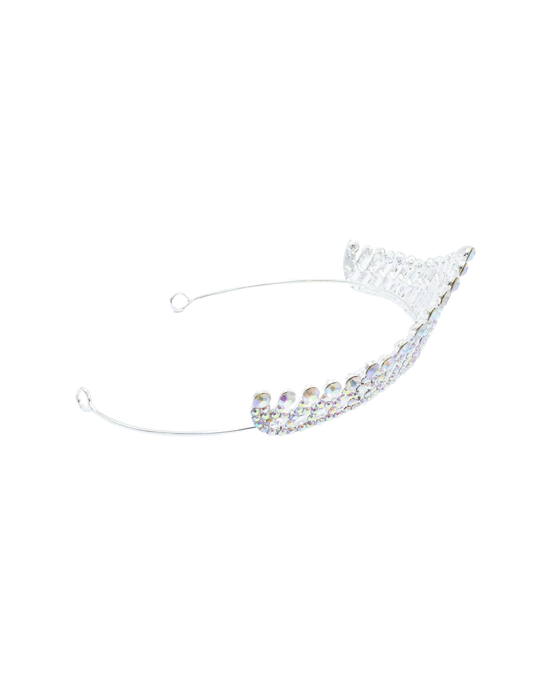 Corona Plateada de Diadema con piedras  - M105 Oro Laminado