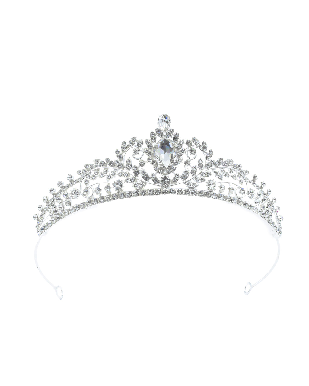 Corona Plateada de Diadema con piedras  - M106 Oro Laminado