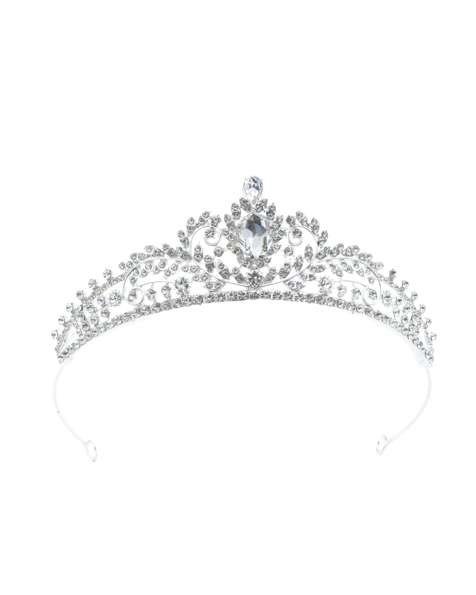 Corona Plateada de Diadema con piedras  - M106 Oro Laminado