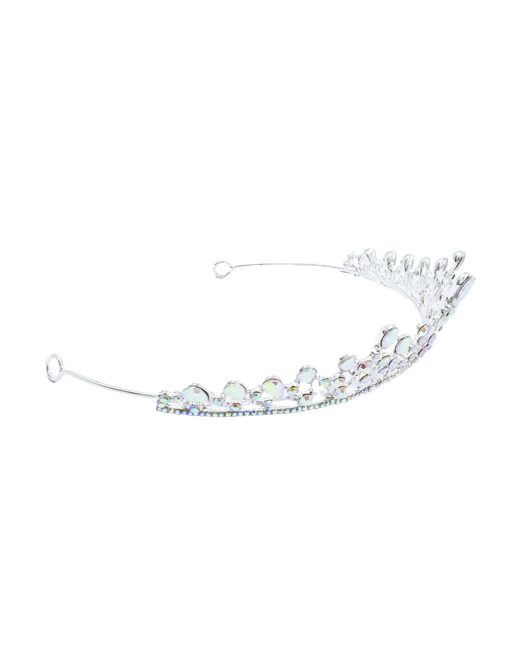 Corona Plateada de Diadema con piedras  - M108 Oro Laminado