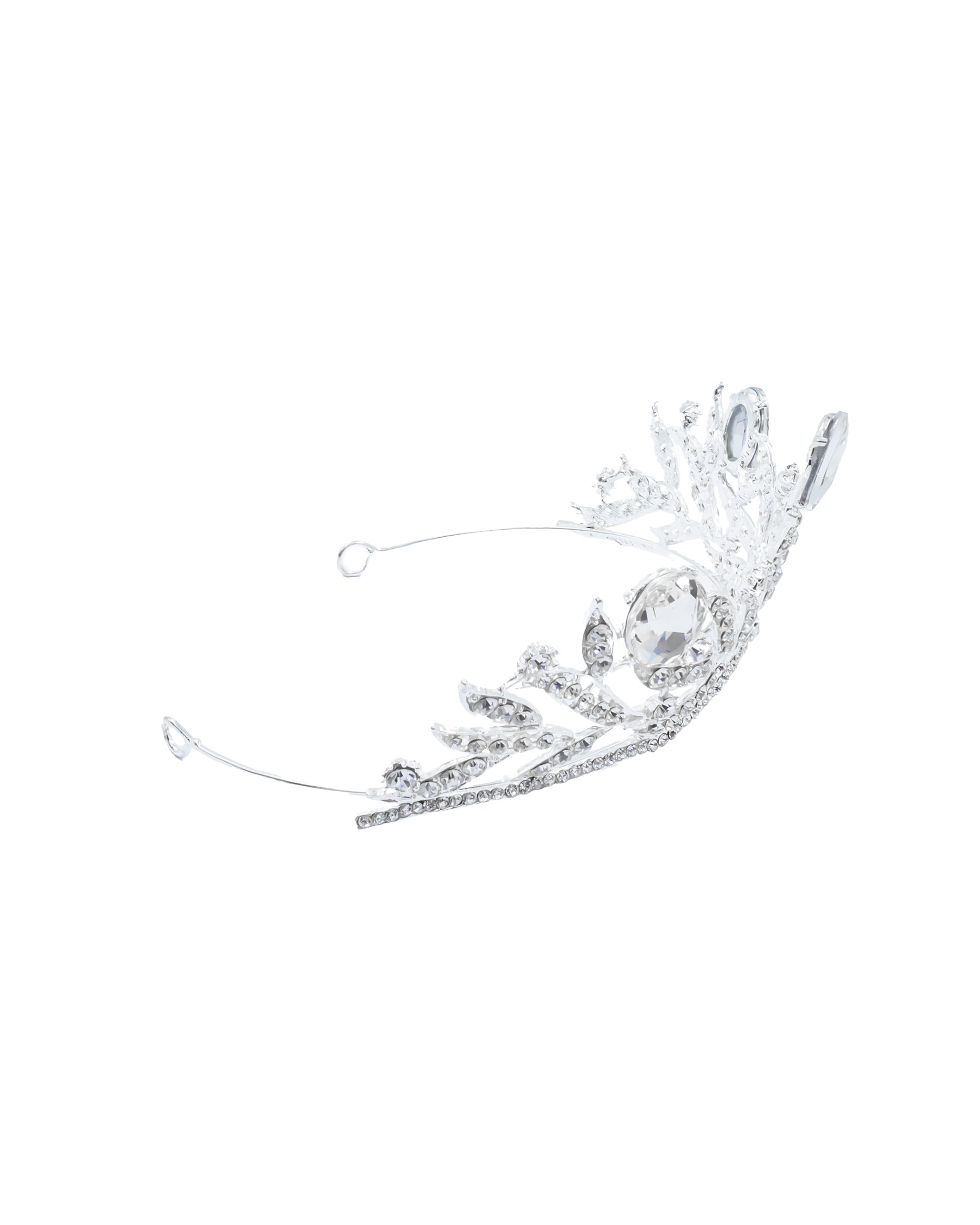 Corona Plateada de Diadema con piedras  - M109 Oro Laminado