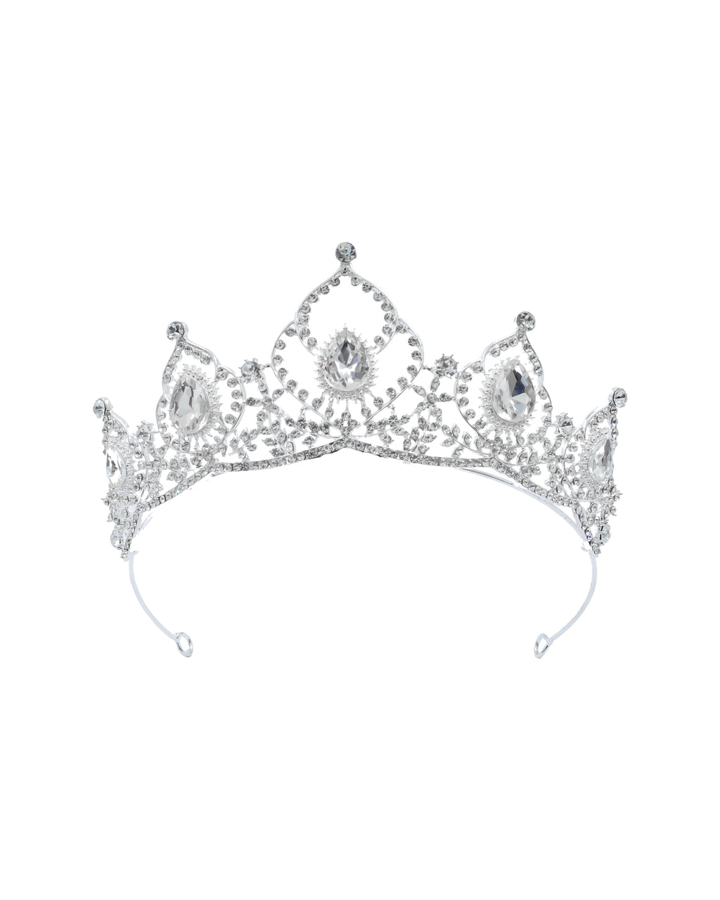 Corona Plateada de Diadema con piedras  - M110 Oro Laminado