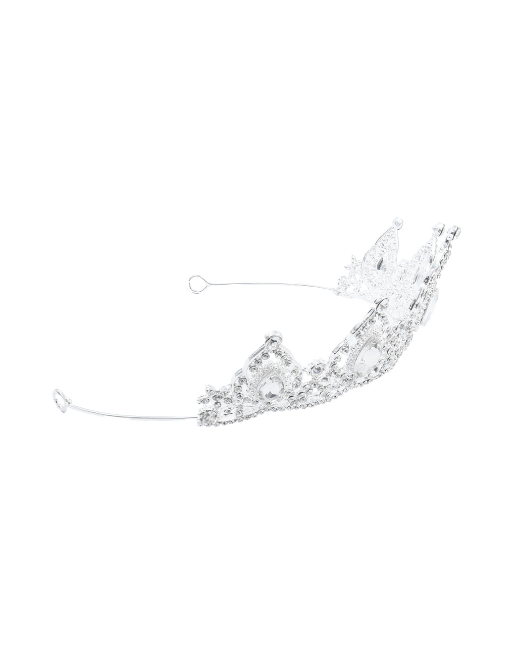 Corona Plateada de Diadema con piedras  - M110 Oro Laminado