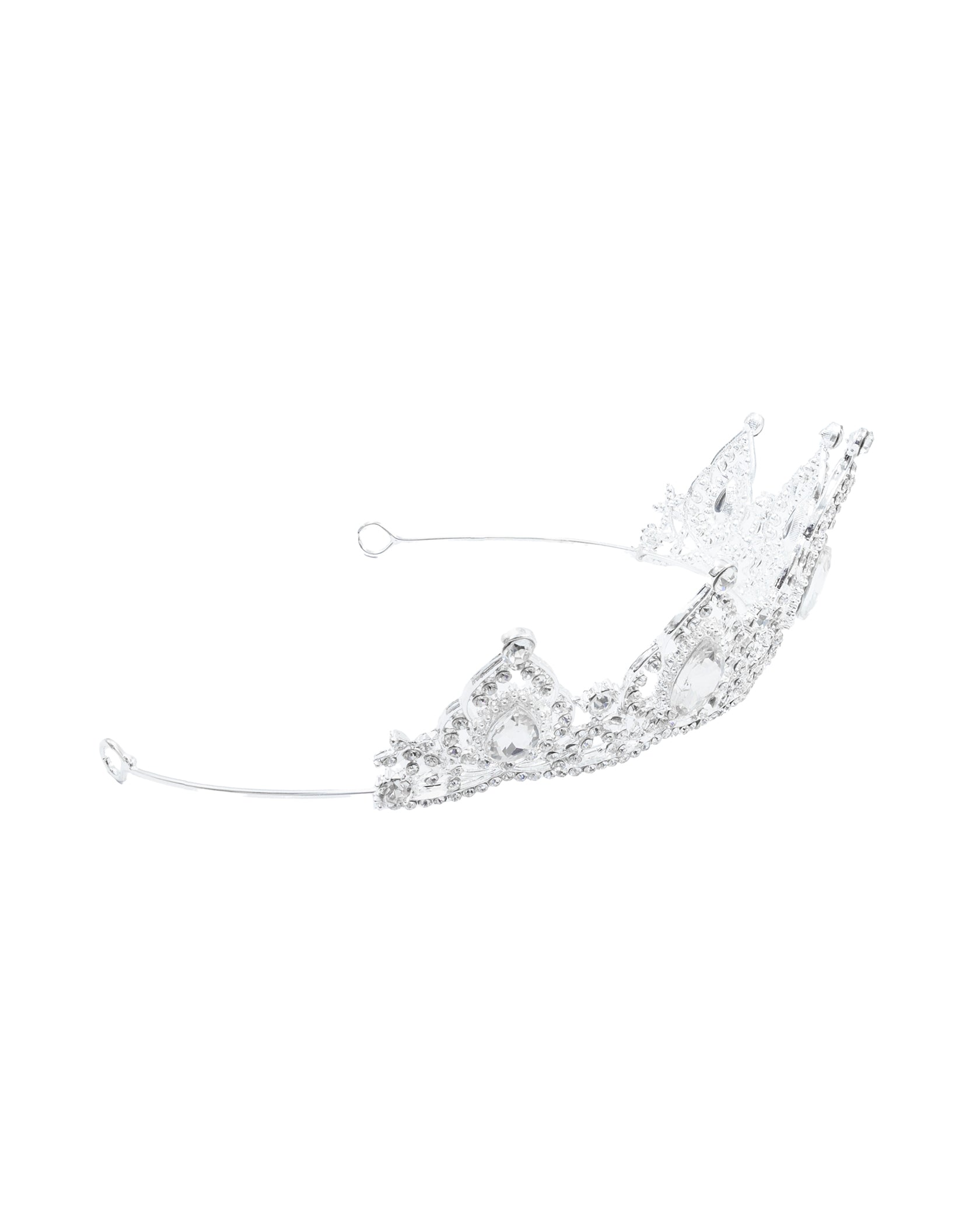 Corona Plateada de Diadema con piedras  - M110 Oro Laminado