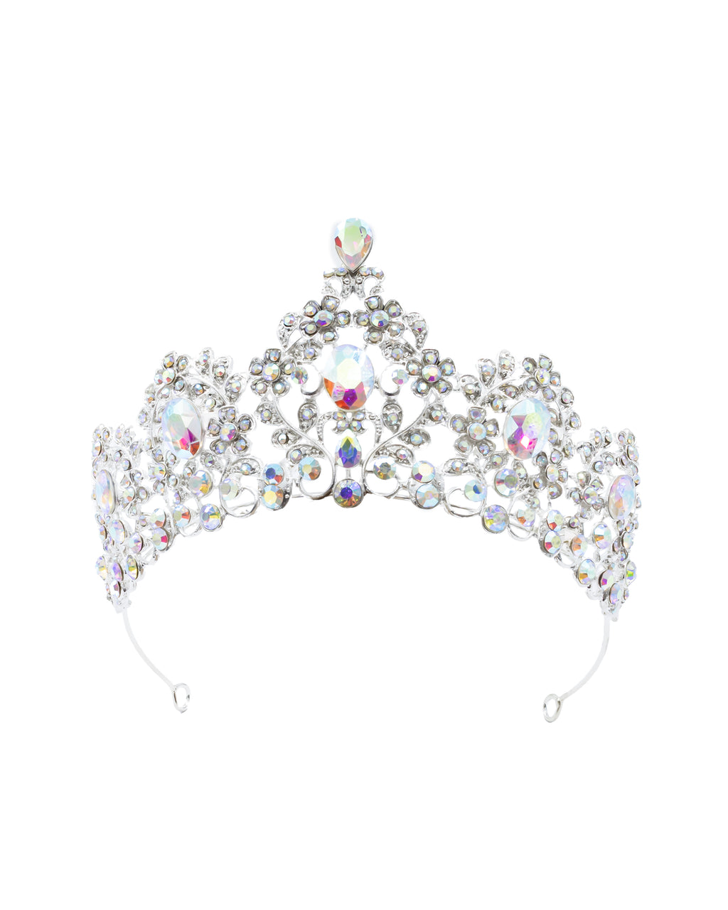 Corona Plateada de Diadema con piedras  - M111 Oro Laminado