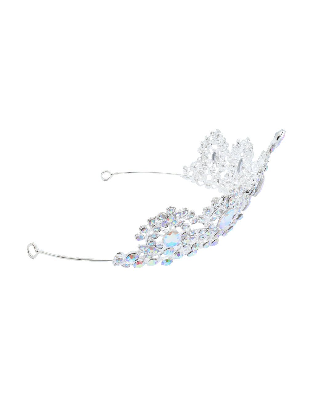 Corona Plateada de Diadema con piedras  - M111 Oro Laminado
