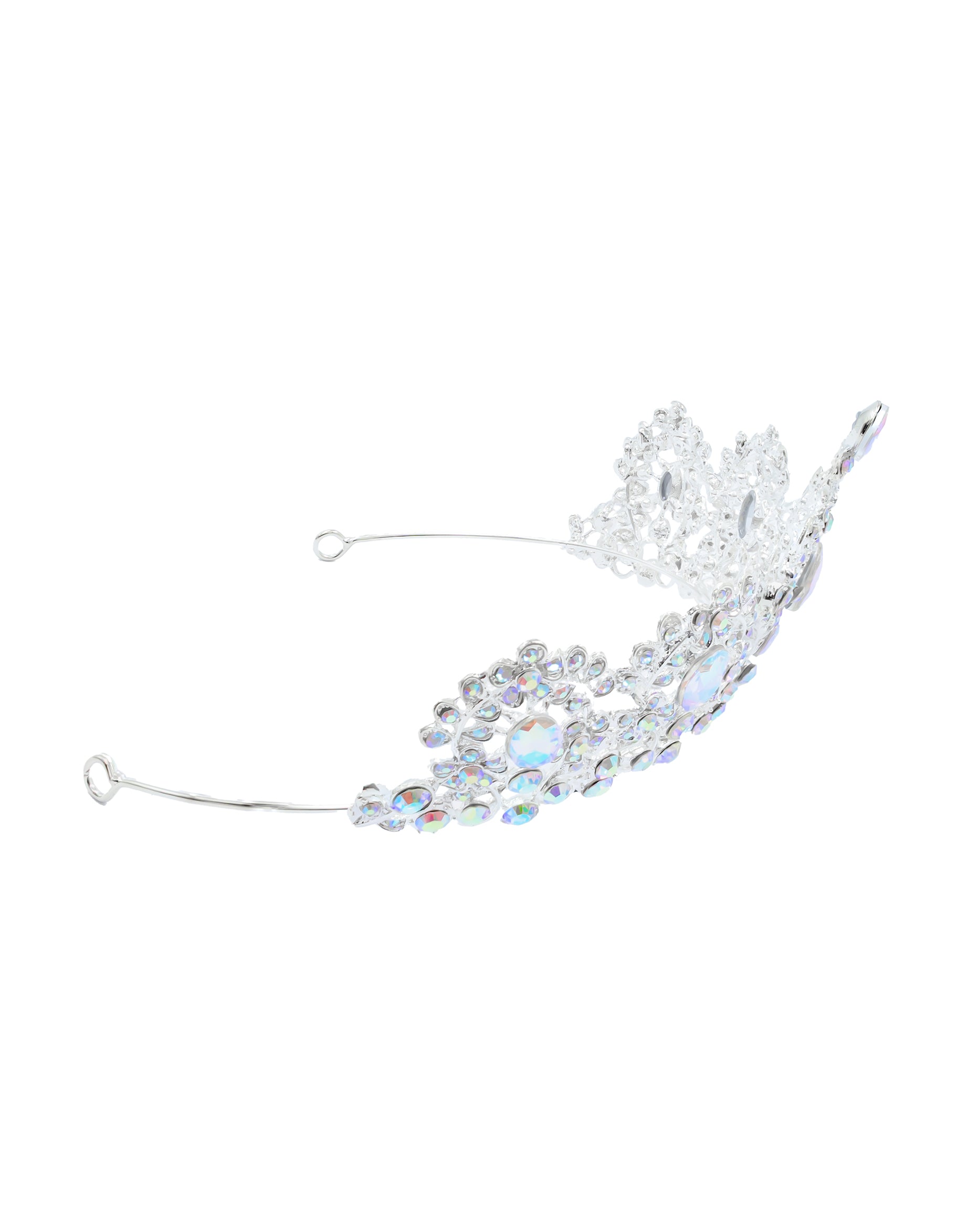 Corona Plateada de Diadema con piedras  - M111 Oro Laminado