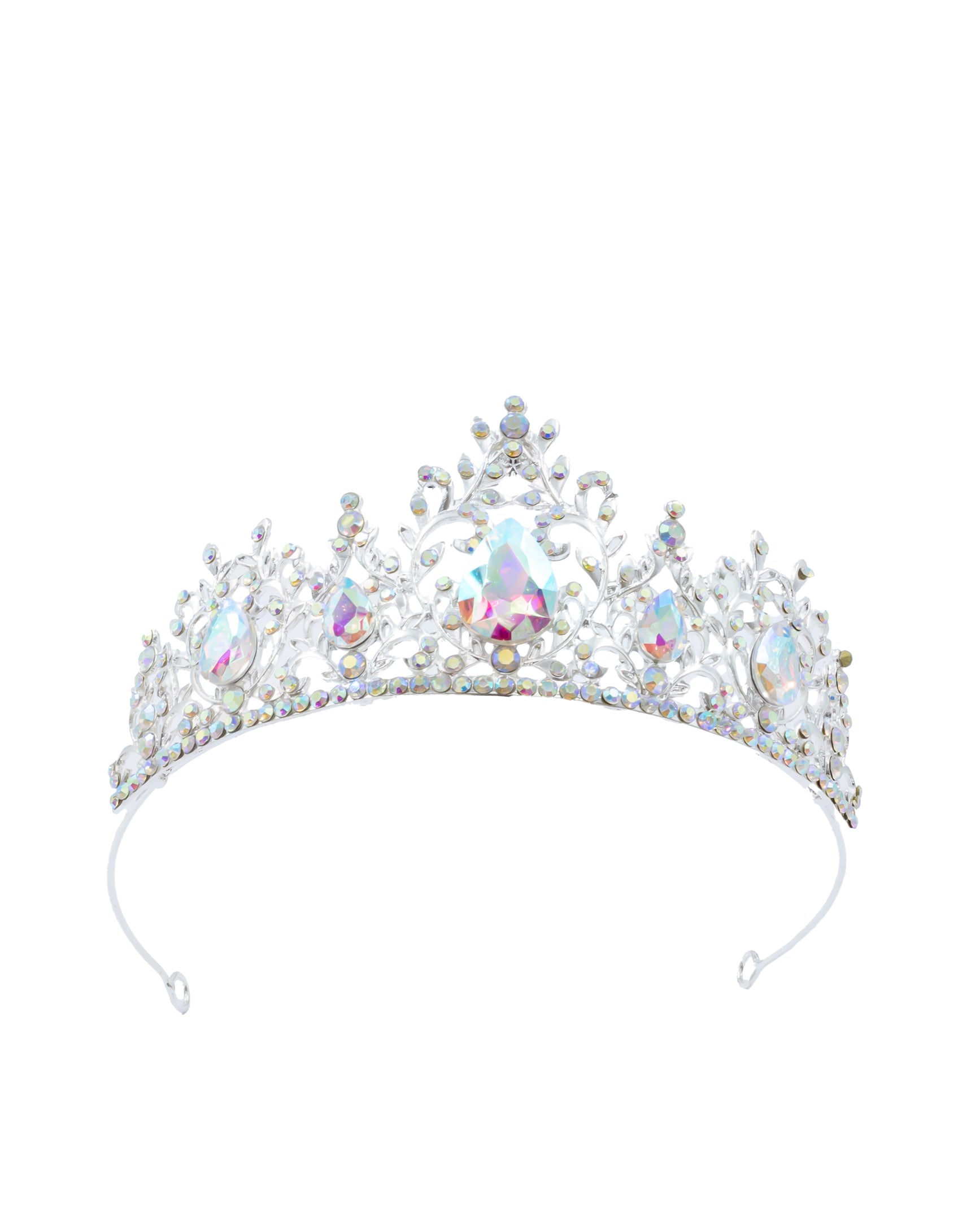Corona Plateada de Diadema con piedras  - M112 Oro Laminado