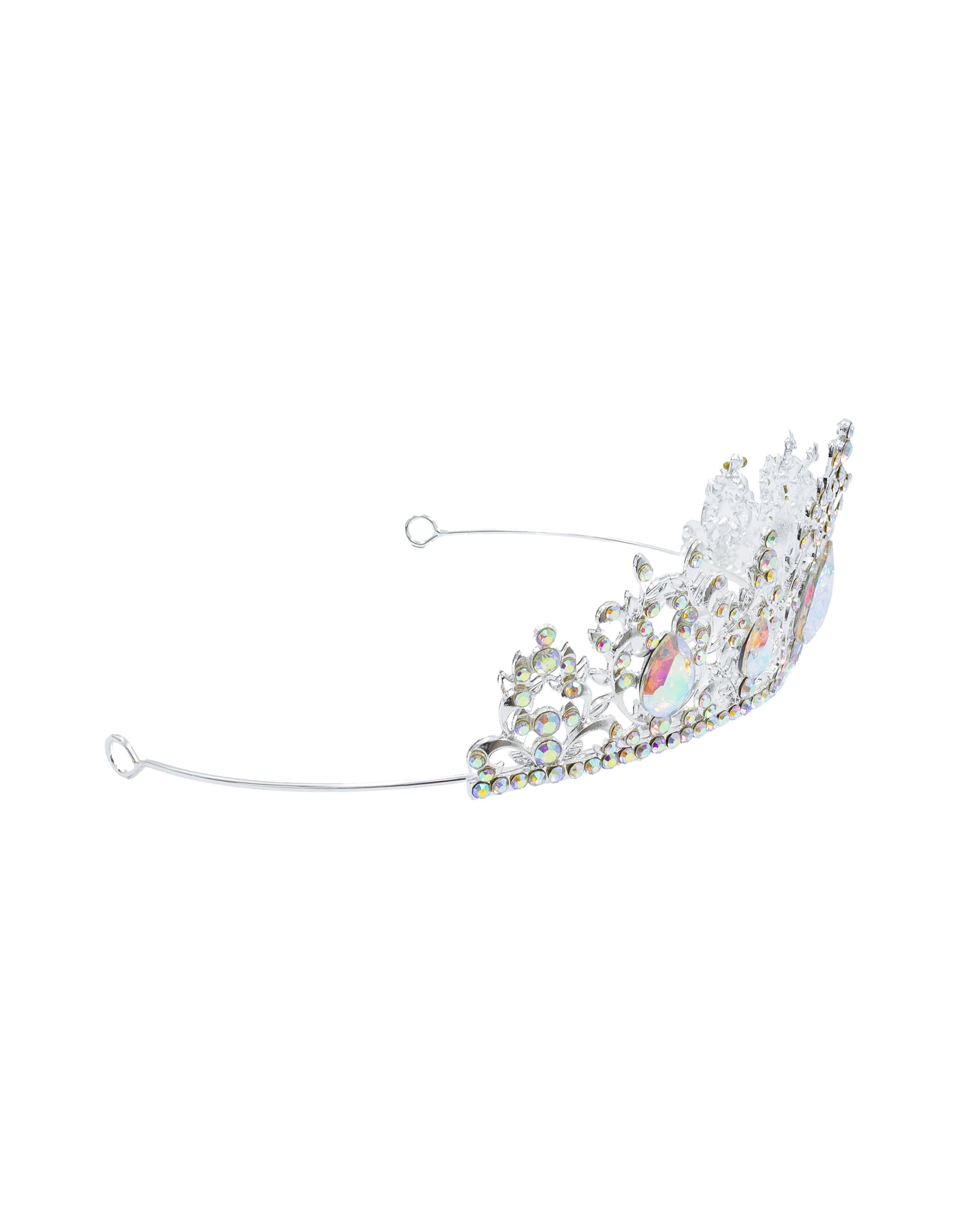 Corona Plateada de Diadema con piedras  - M112 Oro Laminado