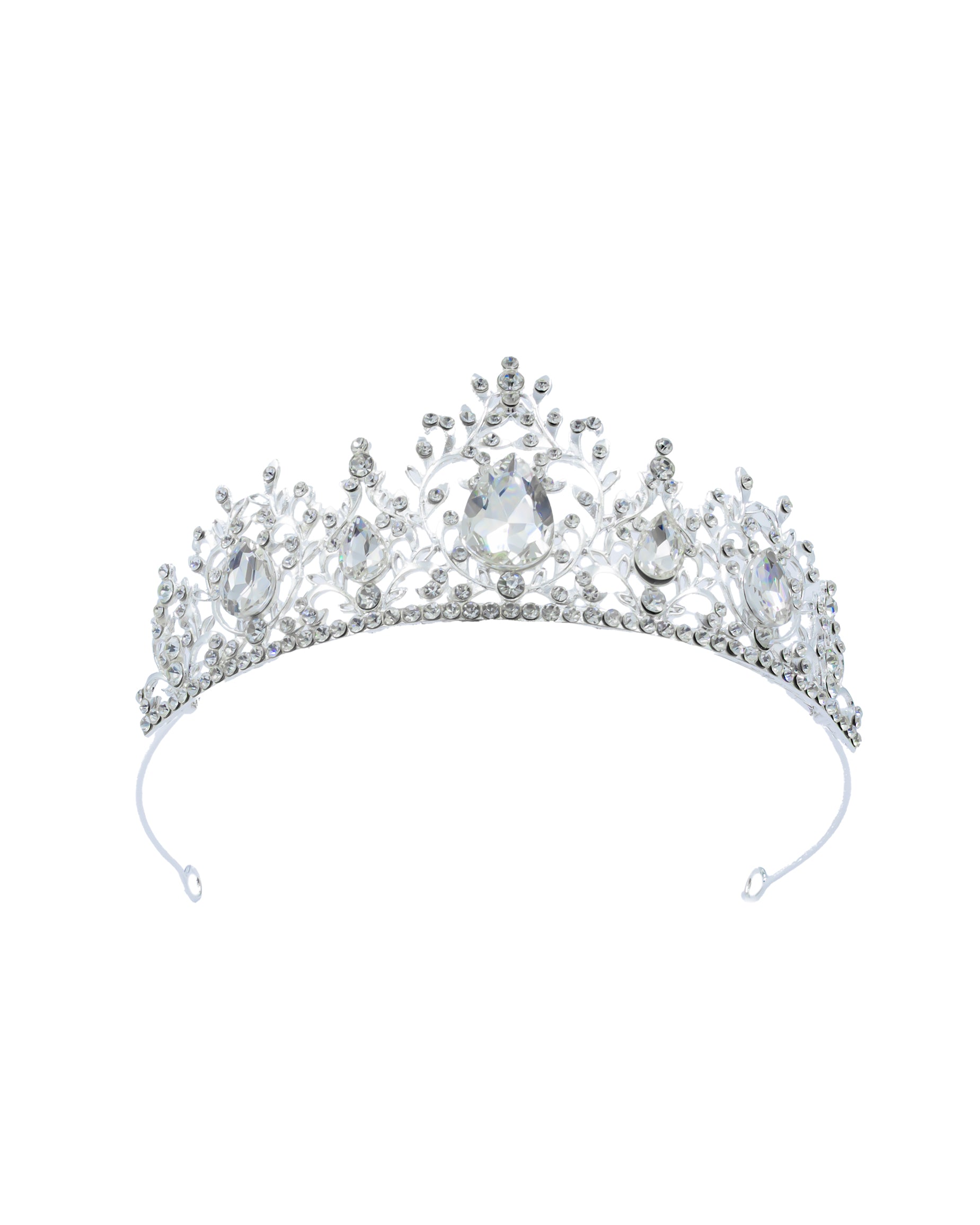 Corona Plateada de Diadema con piedras  - M113 Oro Laminado