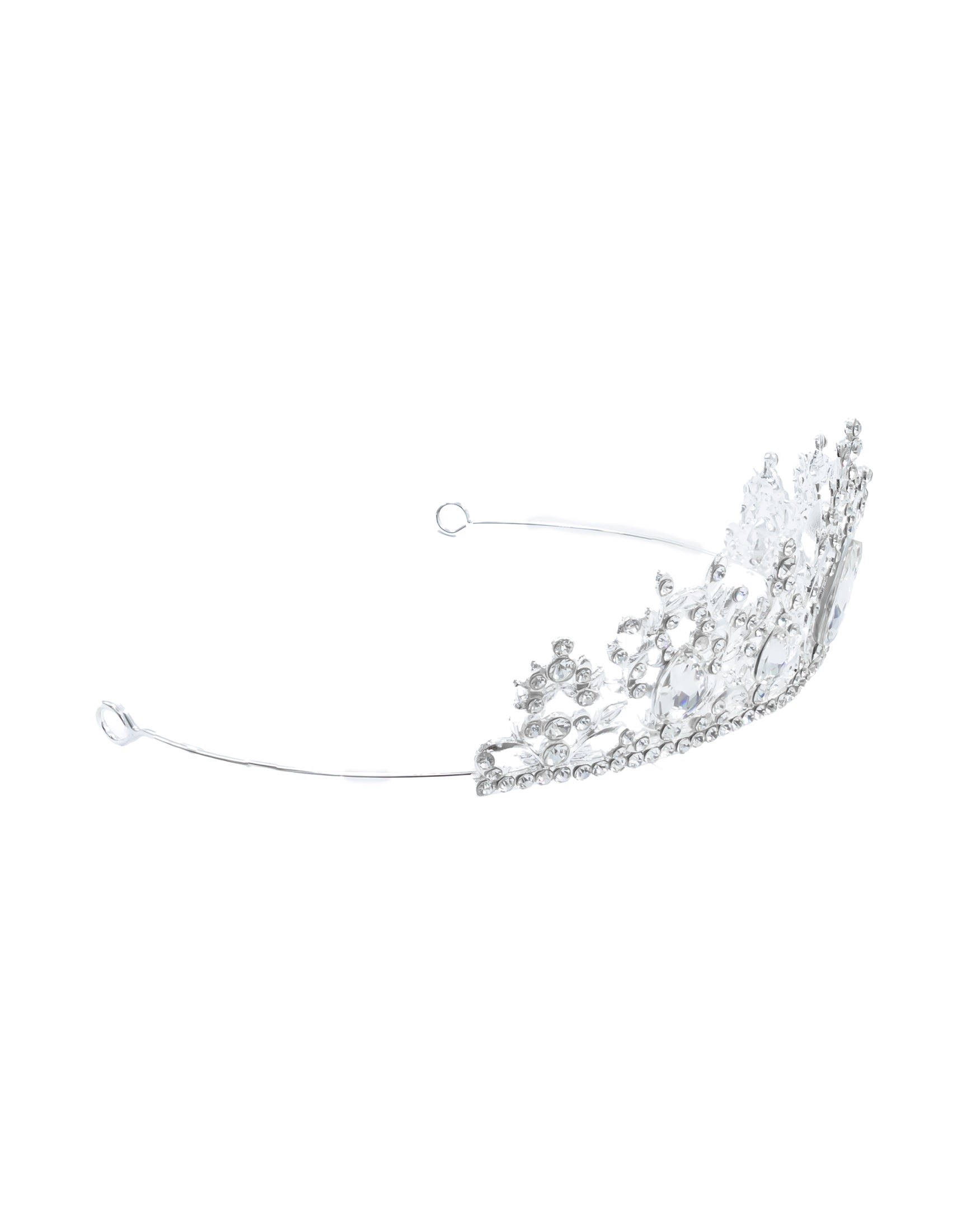 Corona Plateada de Diadema con piedras  - M113 Oro Laminado