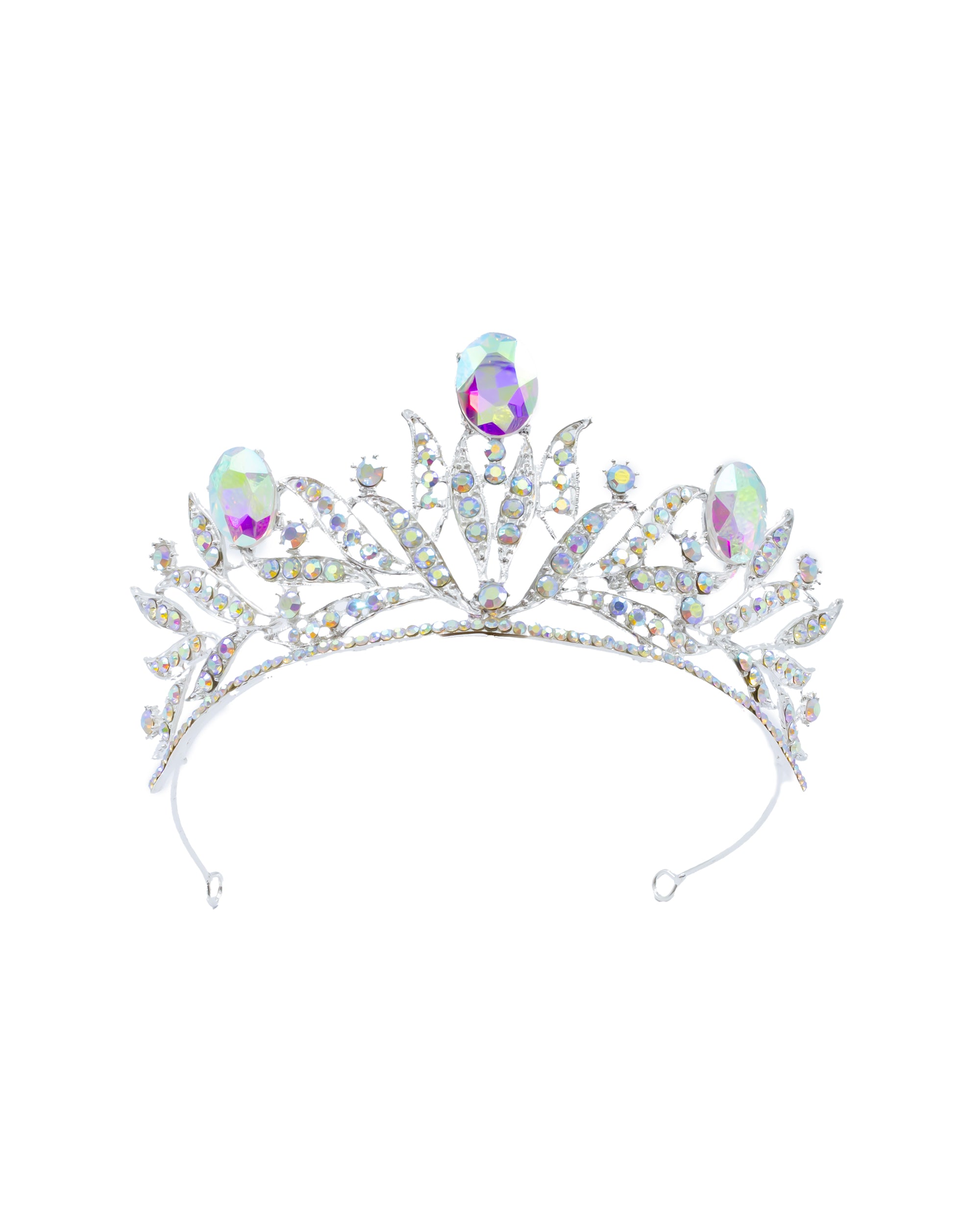 Corona Plateada de Diadema con piedras  - M114 Oro Laminado