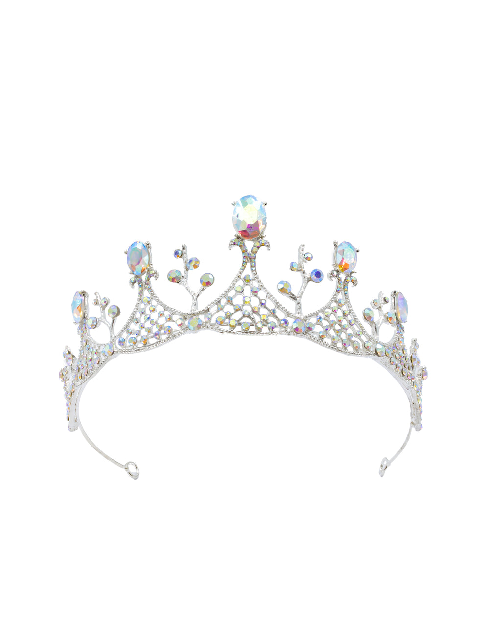 Corona Plateada de Diadema con piedras  - M115 Oro Laminado