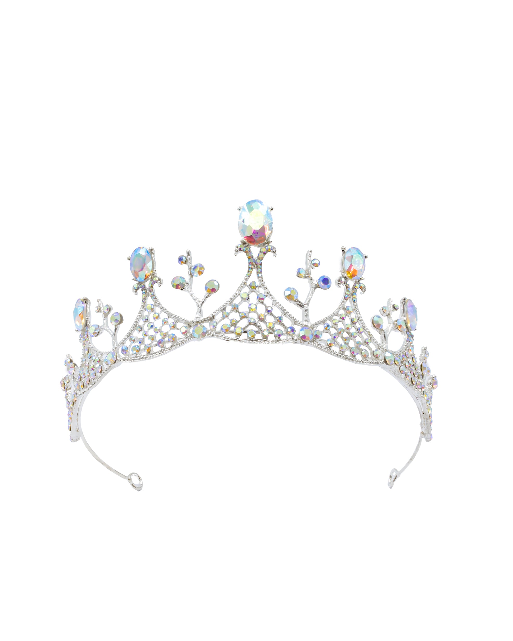 Corona Plateada de Diadema con piedras  - M115 Oro Laminado
