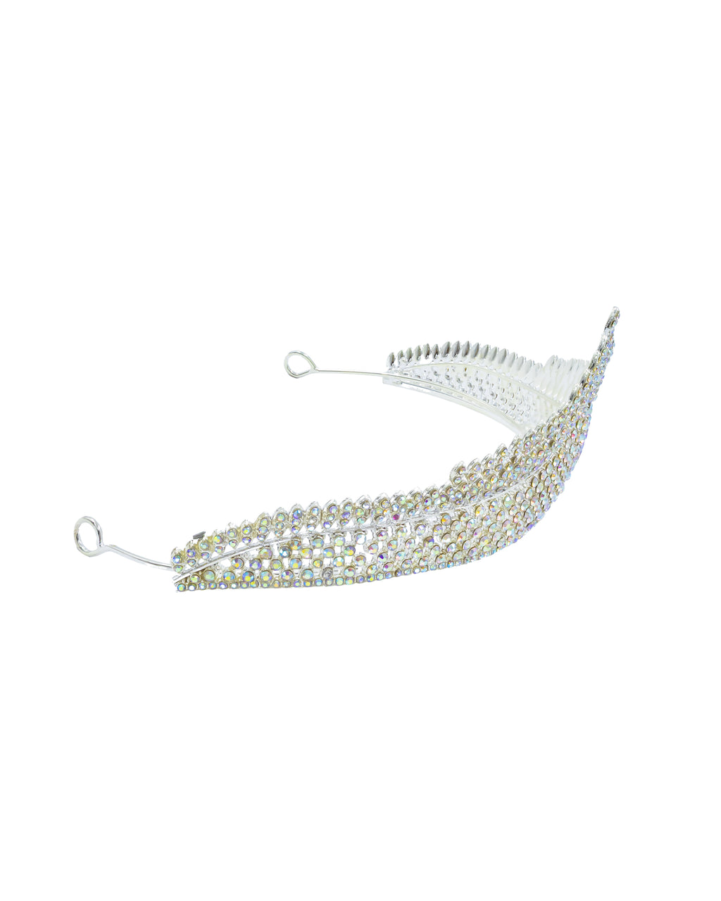 Corona Plateada de Diadema con piedras  - M116 Oro Laminado