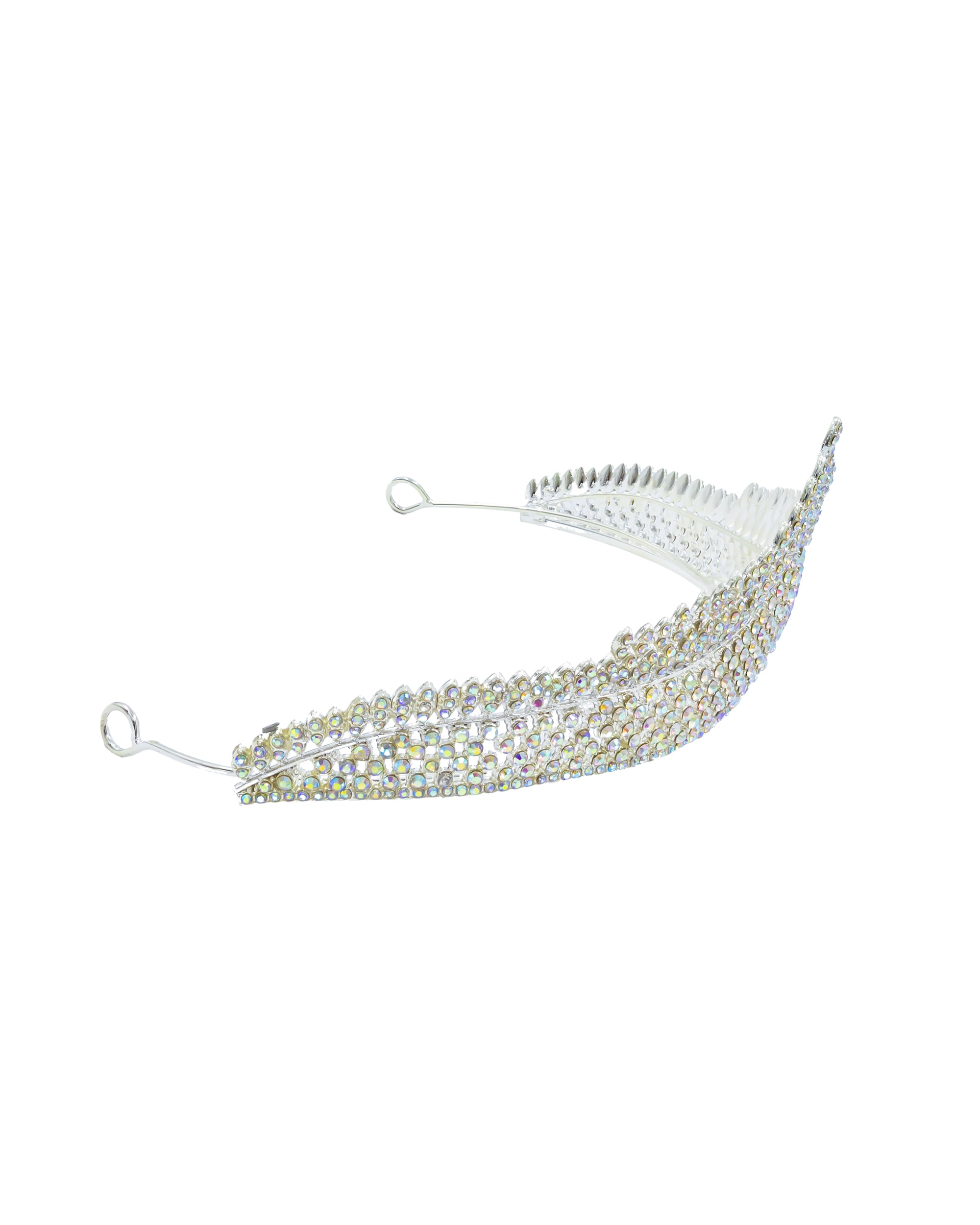Corona Plateada de Diadema con piedras  - M116 Oro Laminado