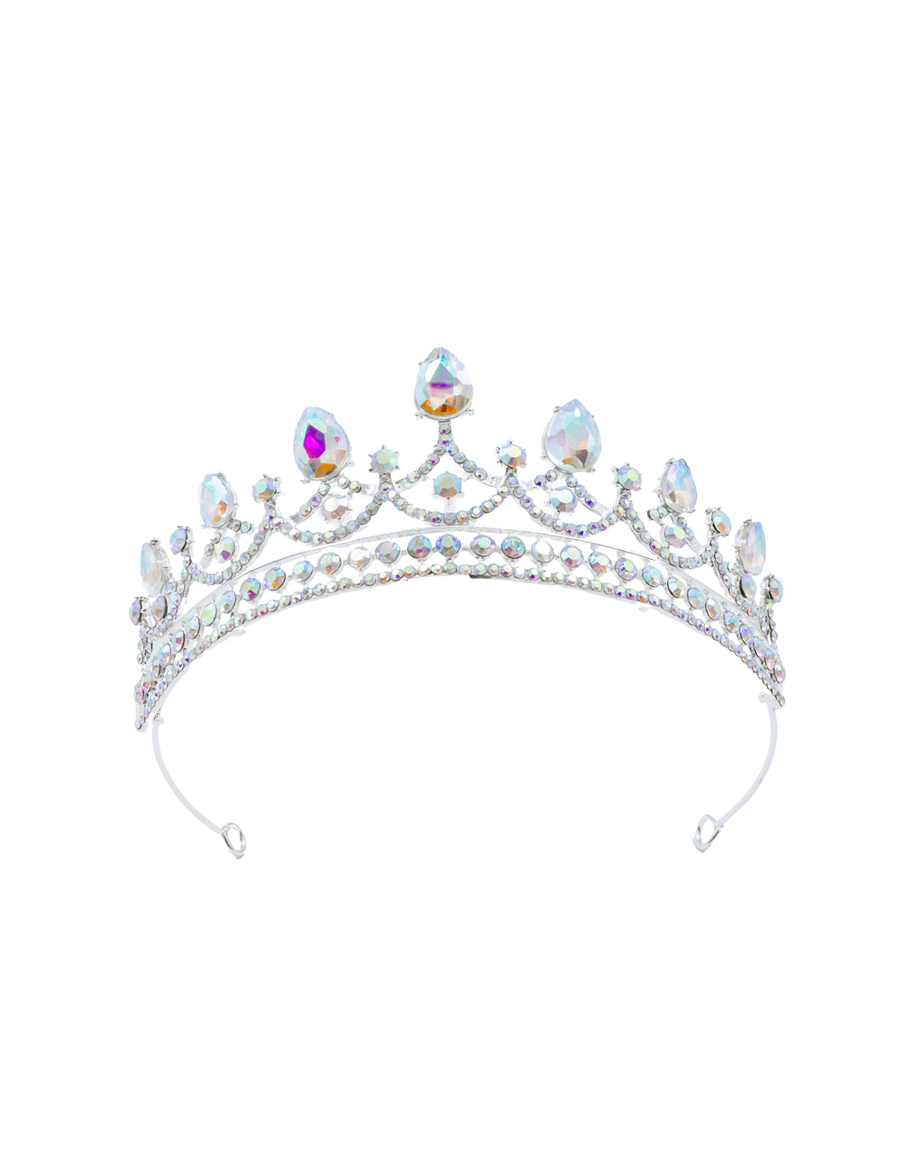 Corona Plateada de Diadema con piedras  - M117 Oro Laminado