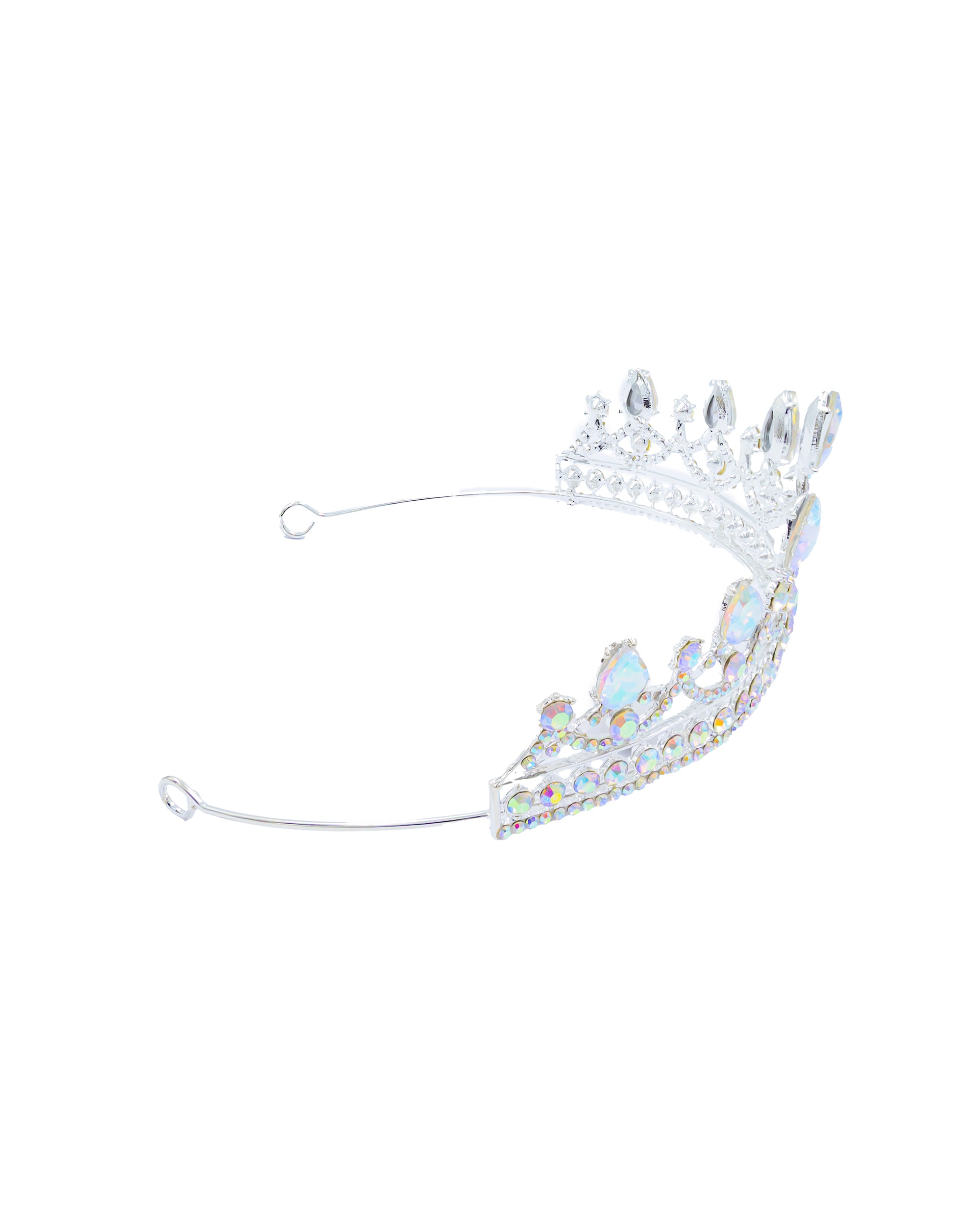 Corona Plateada de Diadema con piedras  - M117 Oro Laminado