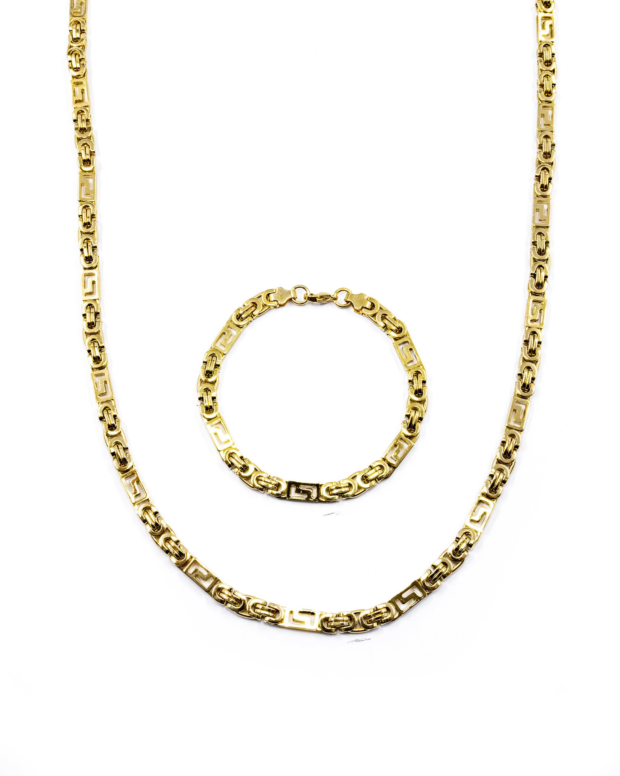 Cadena con Pulsera Dorada - M55 Acero Inoxidable