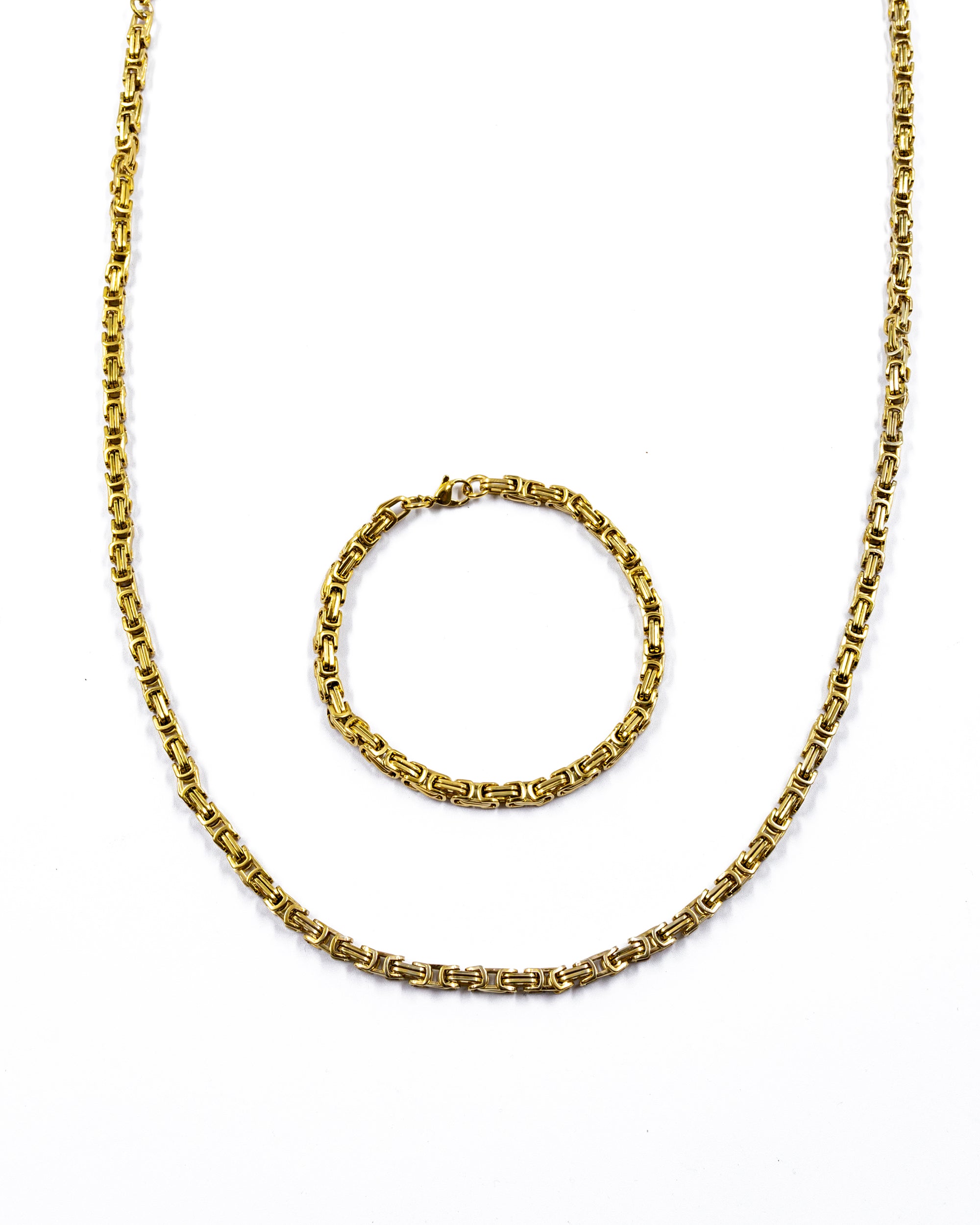 Cadena con Pulsera Dorada - M12 Acero Inoxidable