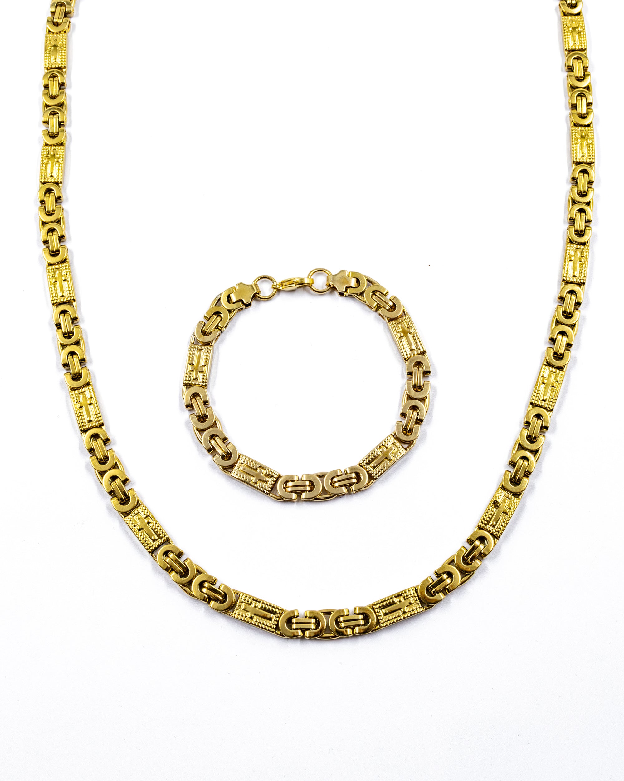 Cadena con Pulsera Dorada - M13 Acero Inoxidable
