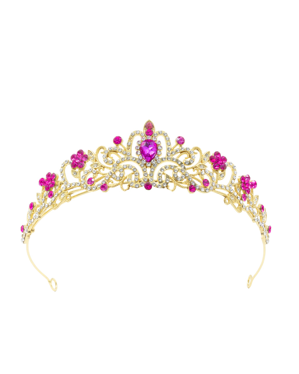 Corona Dorada de Diadema con piedras  - M123 Oro Laminado