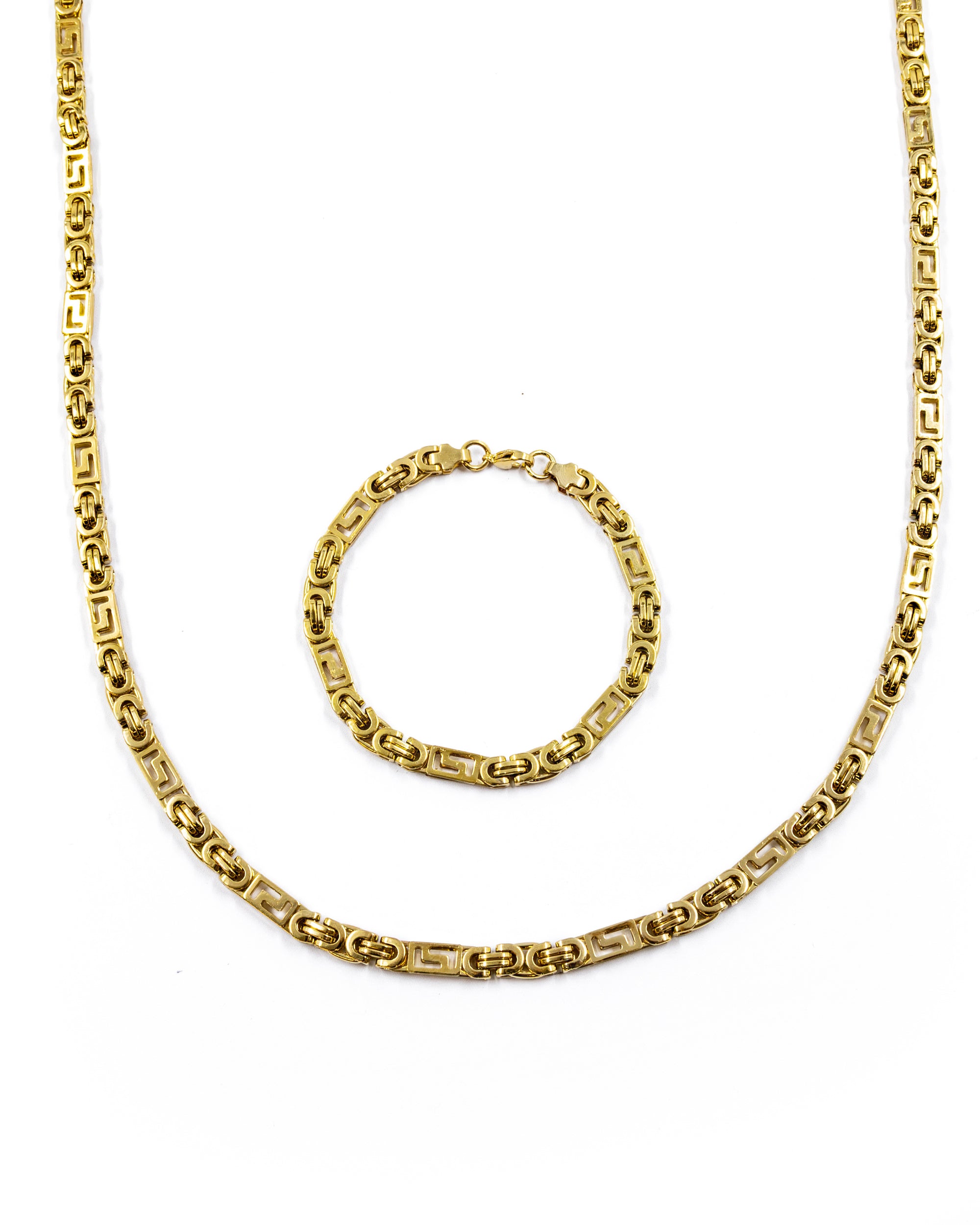 Cadena con Pulsera Dorada - M18 Acero Inoxidable