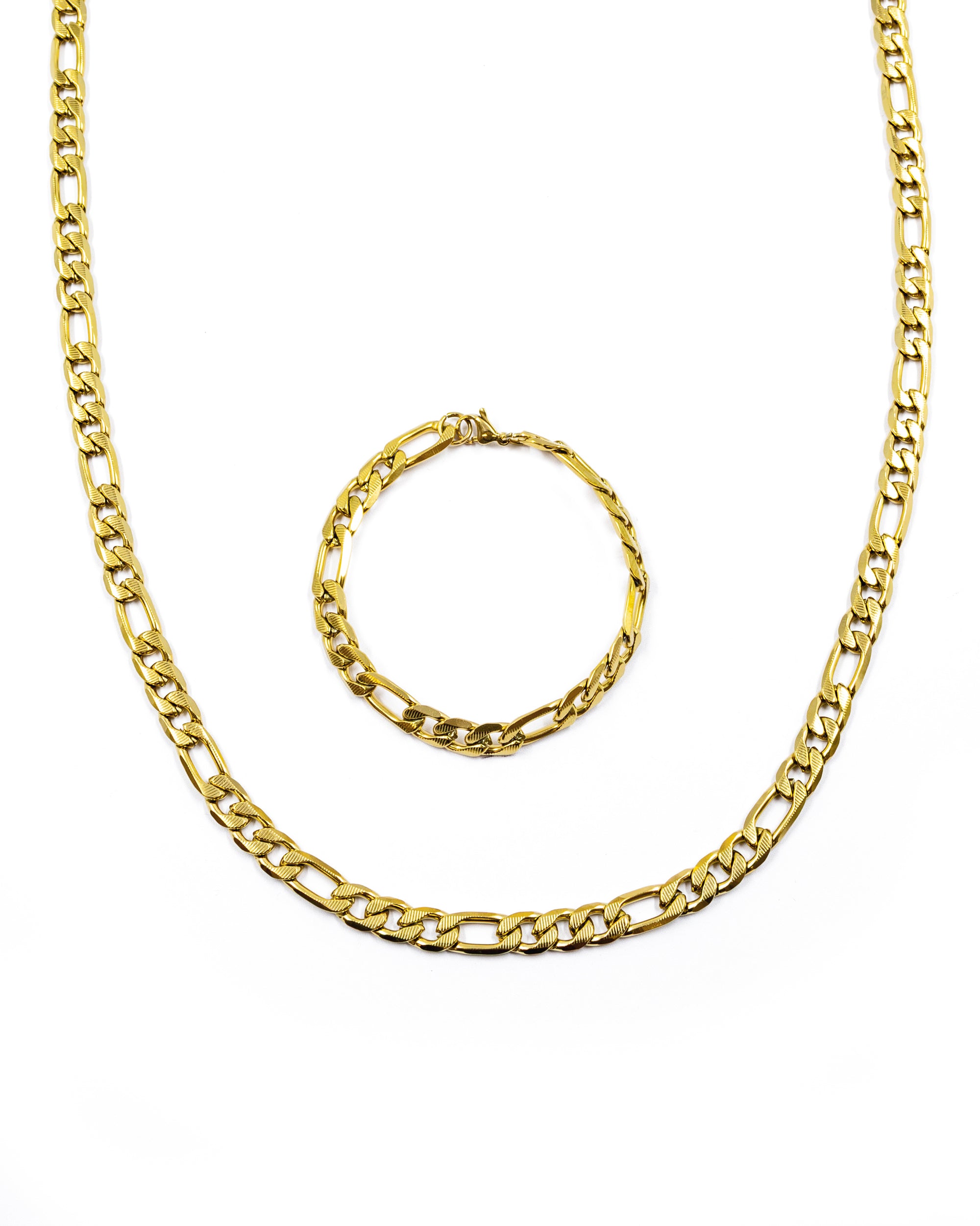 Cadena con Pulsera Dorada - M44 Acero Inoxidable