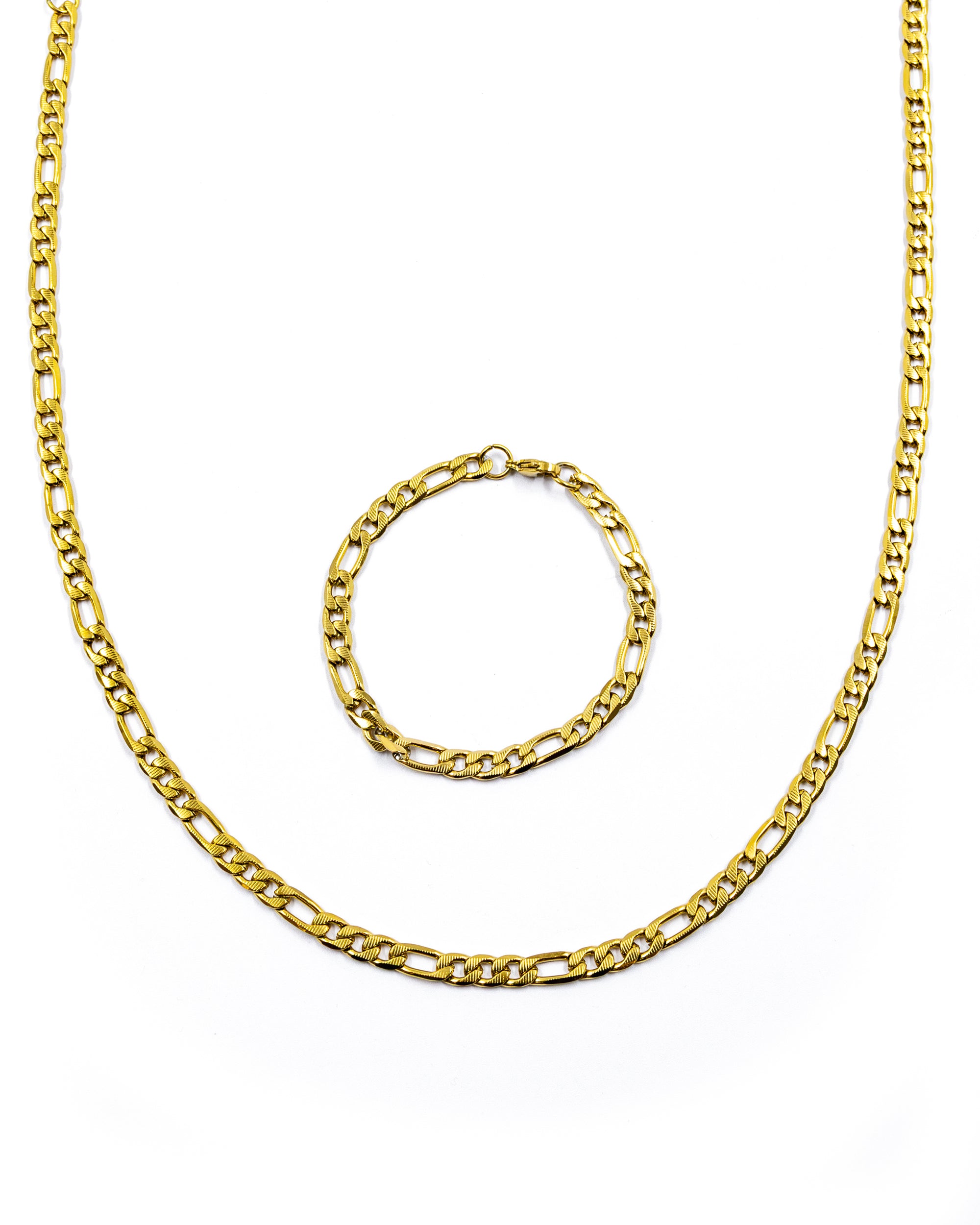 Cadena con Pulsera Dorada - M52 Acero Inoxidable