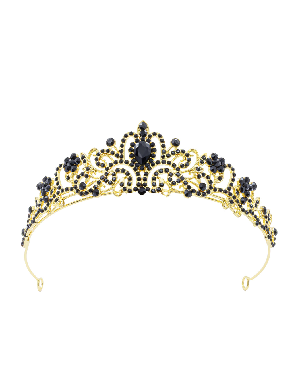 Corona Dorada de Diadema con piedras  - M125 Oro Laminado