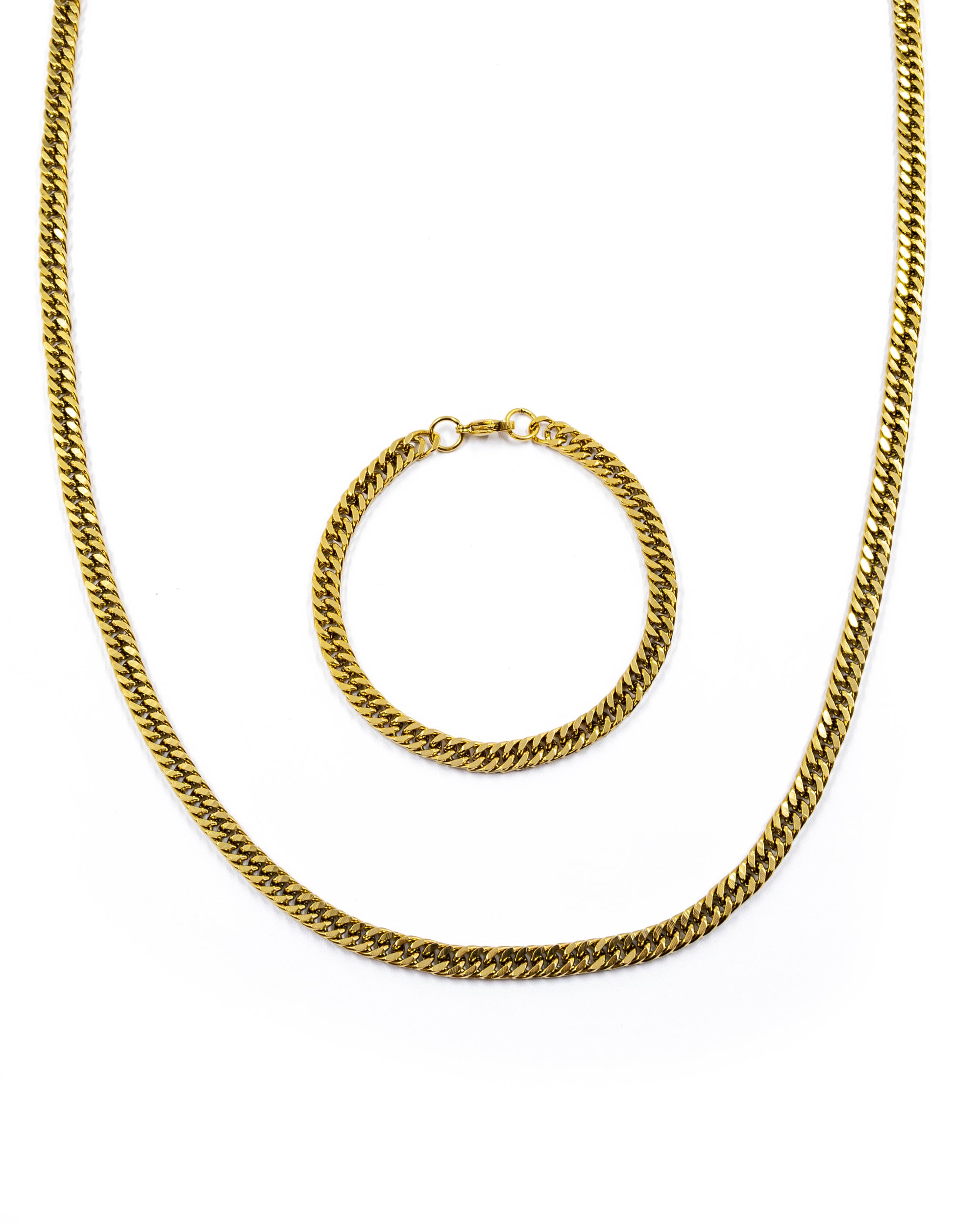 Cadena con Pulsera Dorada - M39 Acero Inoxidable