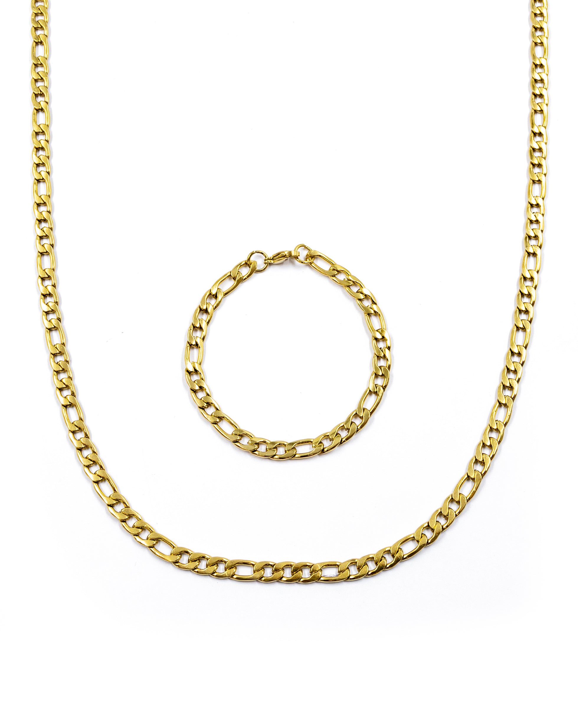 Cadena con Pulsera Dorada - M35 Acero Inoxidable