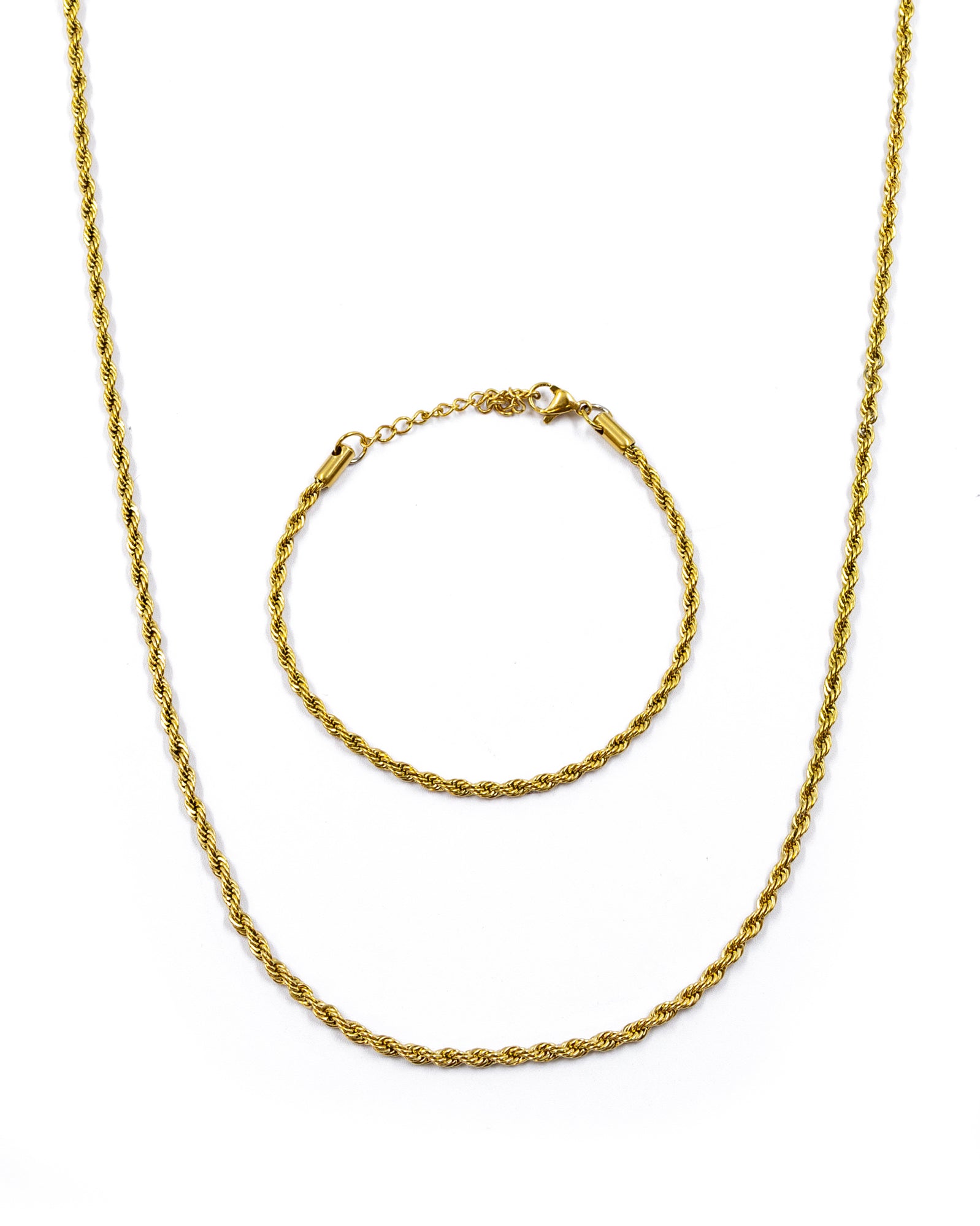Cadena con Pulsera Dorada - M38 Acero Inoxidable
