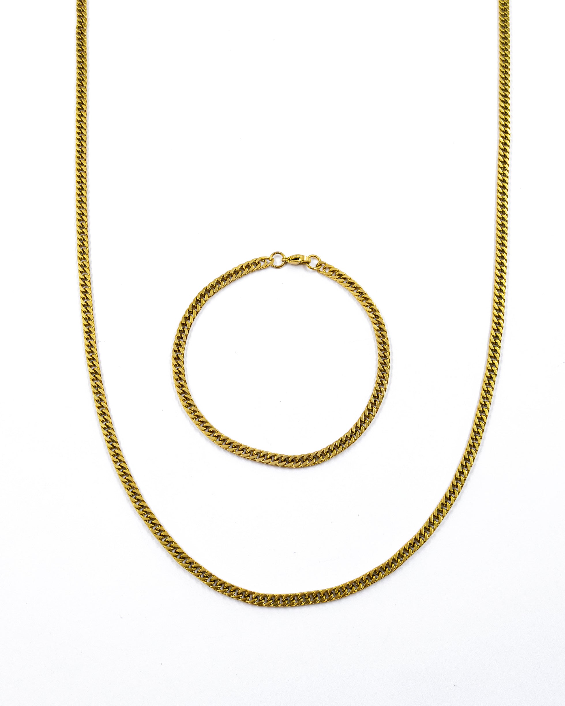 Cadena con Pulsera Dorada - M34 Acero Inoxidable